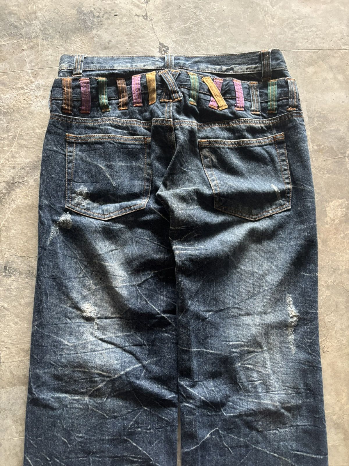 PPFM DOUBLE WAIST NYLAUS distressed washed whiskered japanese Size US 32 / EU 48 - 12 Thumbnail