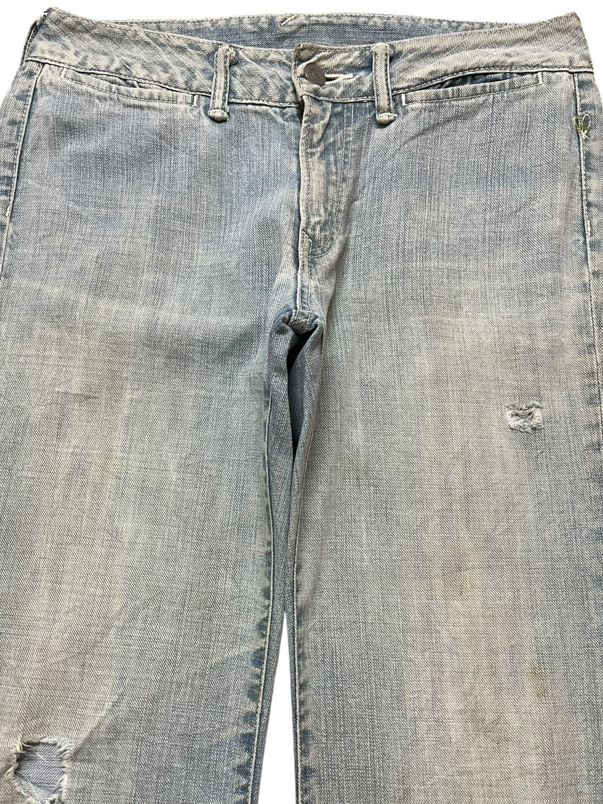 45rpm Vintage 45RPM Baggy Wide Leg Faded Distressed Denim Size US 31 - 2 Thumbnail