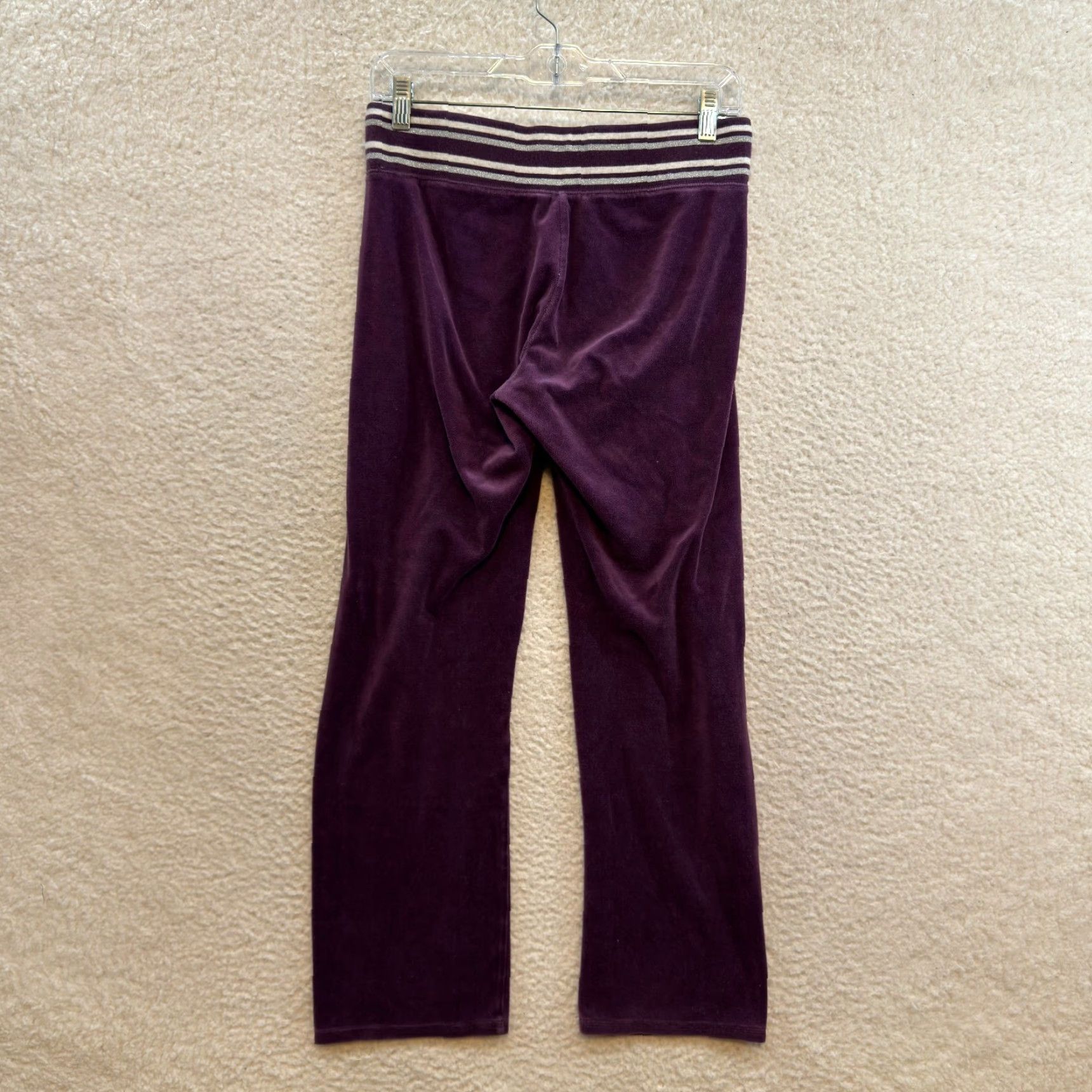 Victoria's Secret VINTAGE Victoria's Secret Tracksuit Y2K Velour Set M Medium Petite Short Purple Hoodie Jacket Pants Womens Size 32" / US 10 / IT 46 - 3 Thumbnail