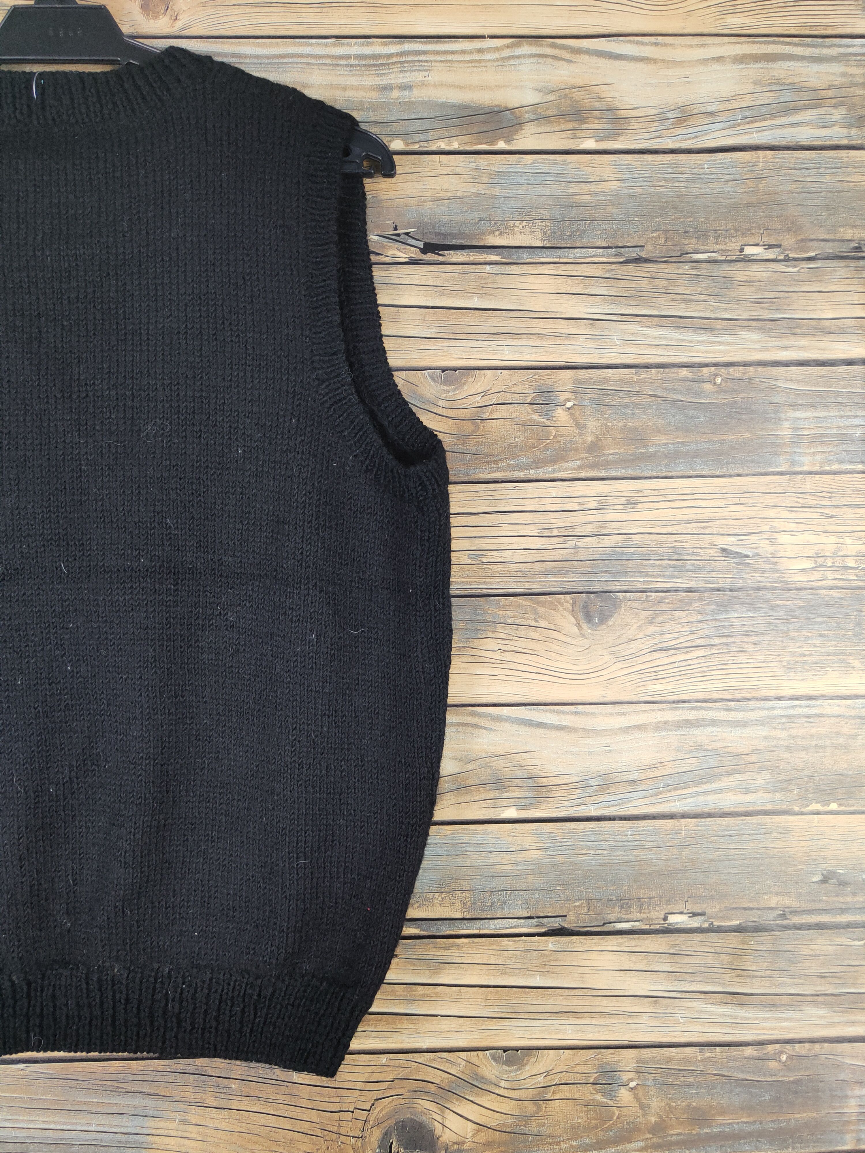 Homespun Knitwear × Japanese Brand × Vintage Japanese Brand Black Knitwear Vests #W1514 Size US L / EU 52-54 / 3 - 9 Thumbnail