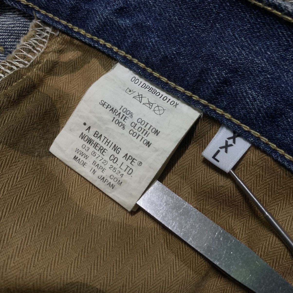 Bape Bape Damage Denim Pants Size US 36 / EU 52 - 16 Thumbnail