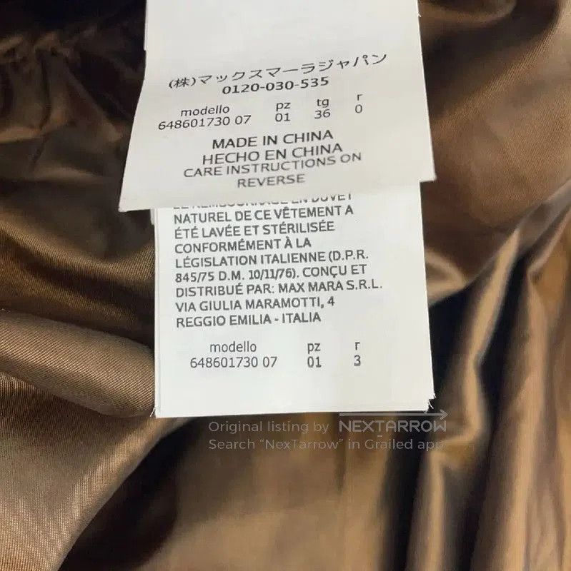 Max Mara MaxMara Gold Polyester Women's Cotton Puffer Coat . Size XS / US 0-2 / IT 36-38 - 5 Thumbnail