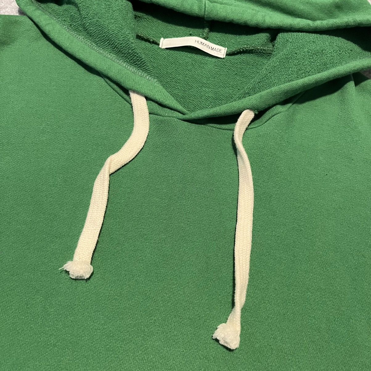 Japanese Brand Vintage Human Made Green Pullover Blank Hoodie Sweatshirt Size US L / EU 52-54 / 3 - 3 Thumbnail