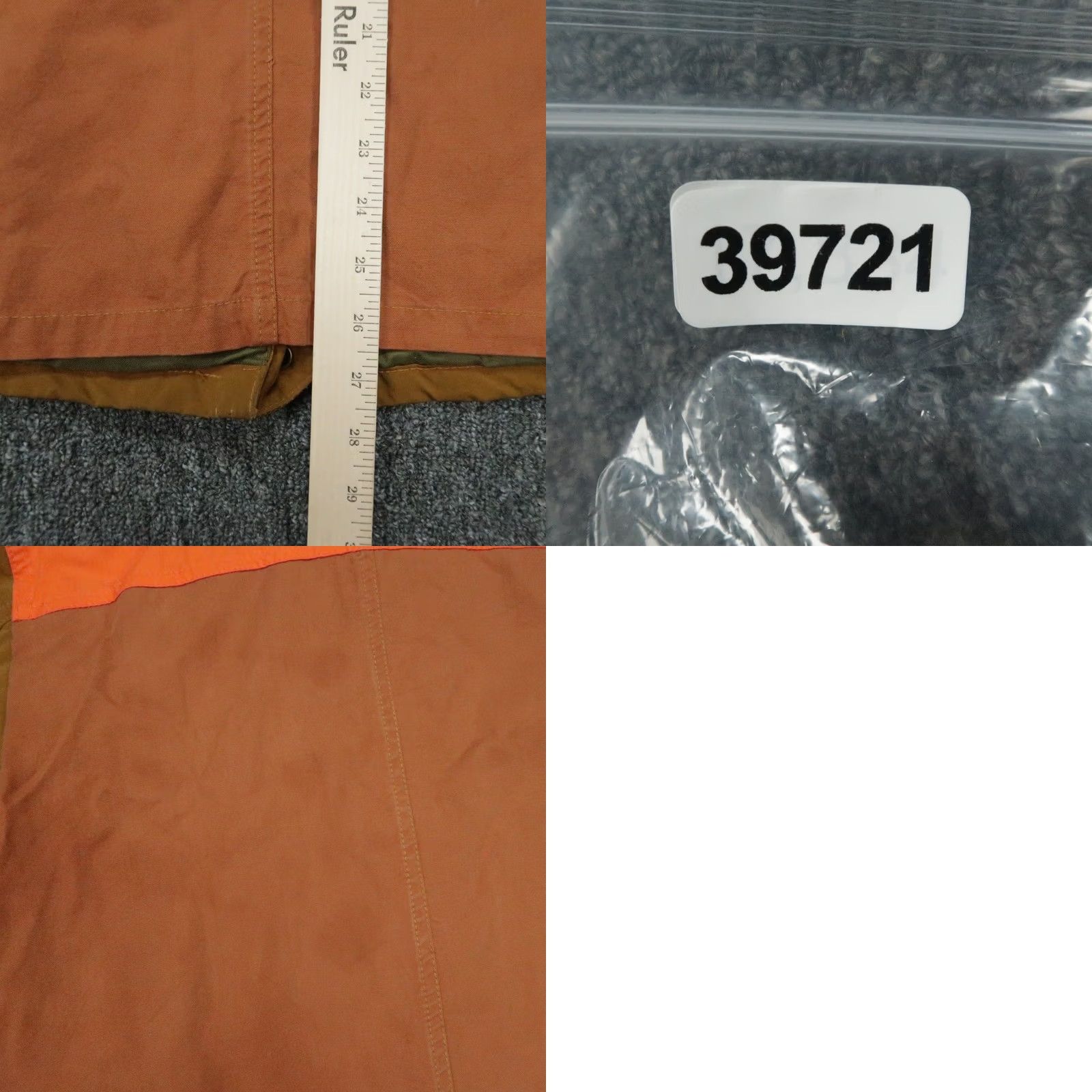Scotch & Soda Scotch & Soda Jacket Mens Small Brown Hunting Blaze Orange Leather Collar Canvas Jacket Size US S / EU 44-46 / 1 - 9 Thumbnail