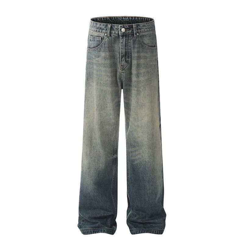 Vintage American retro men's gradient washed loose jeans Size US 32 / EU 48 - 1 Thumbnail