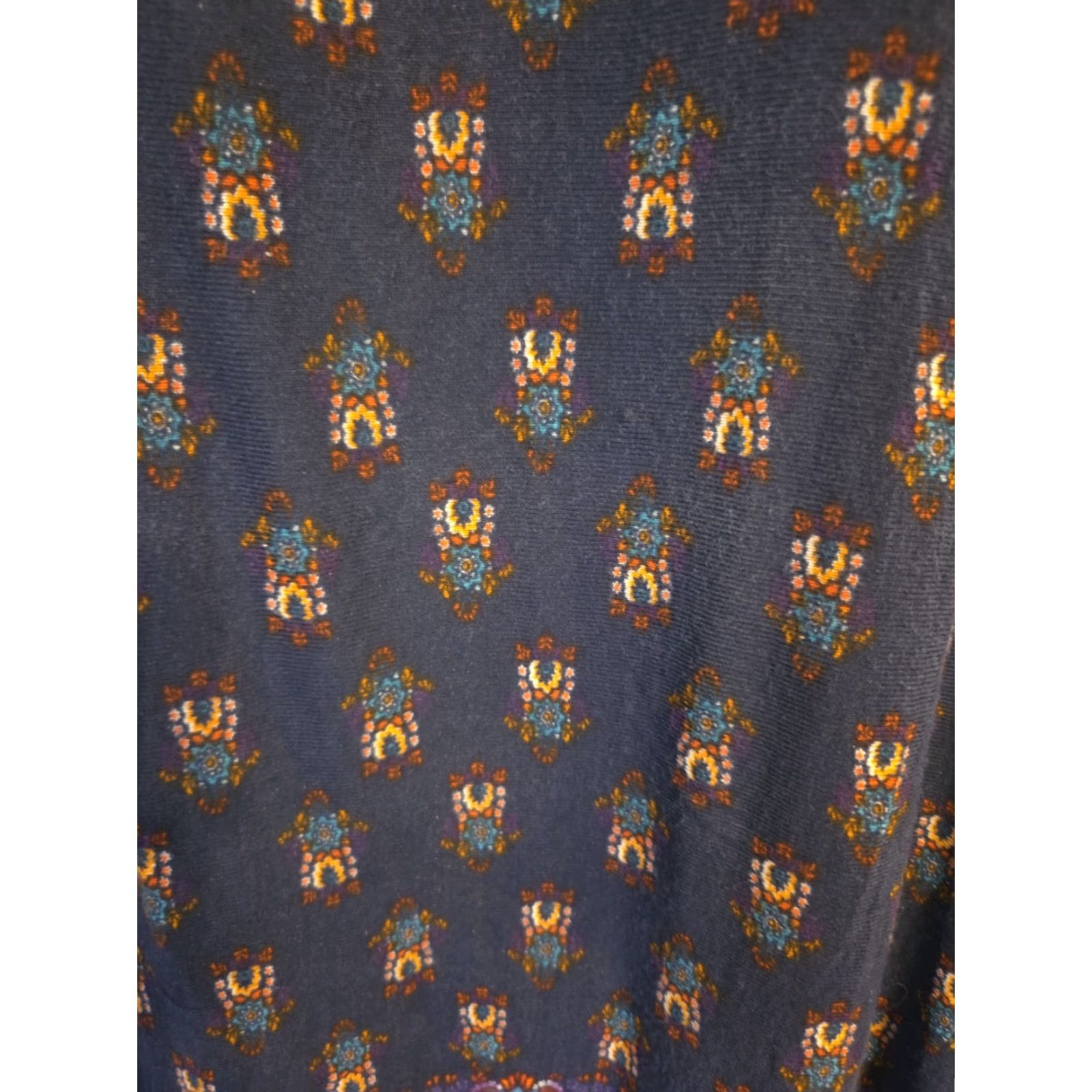Vintage VINTAGE America Blues Navy Blue Embroidered Stretchy Sheer Top Hippie Boho XL Shirt Womens Size XL / US 12-14 / IT 48-50 - 3 Thumbnail