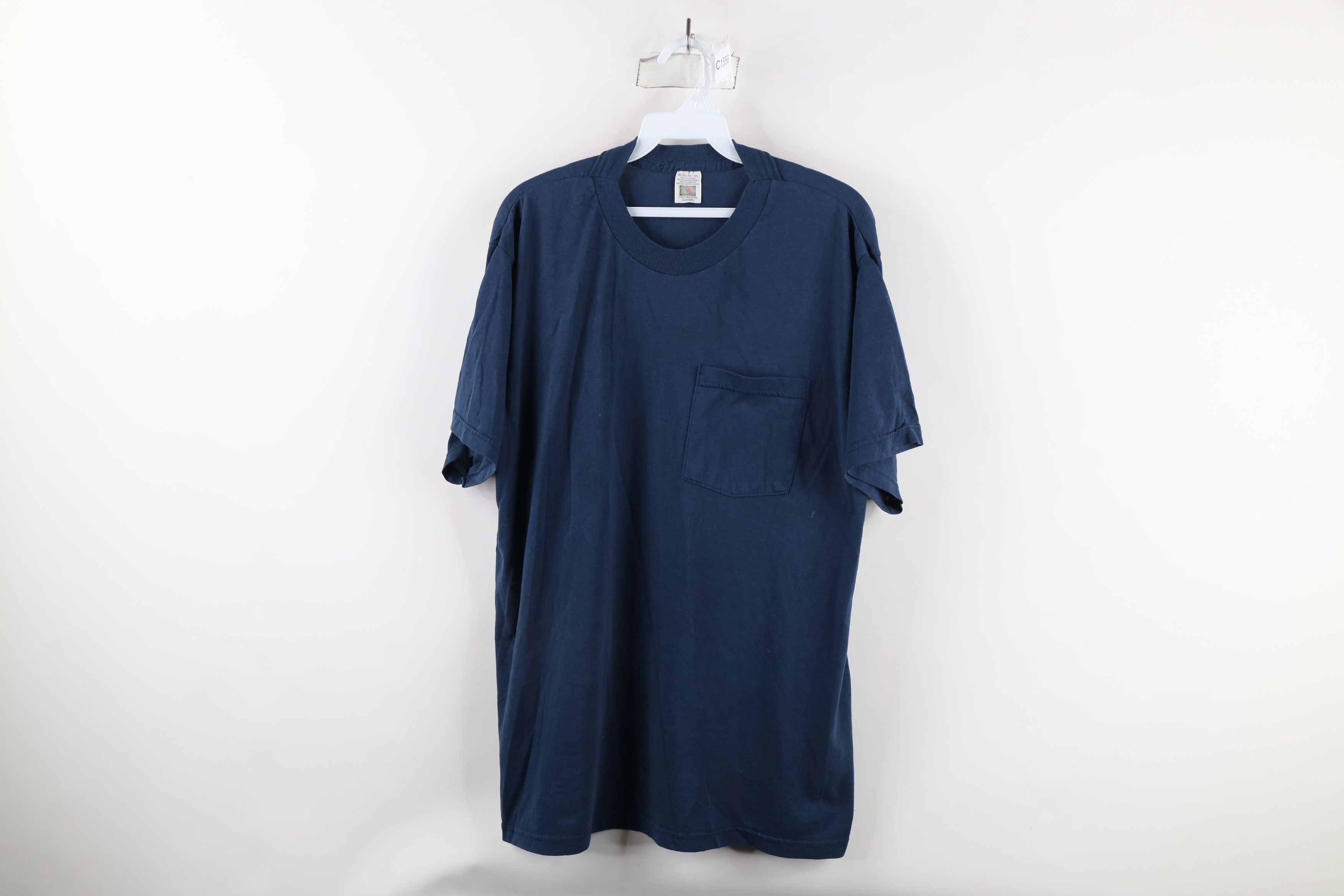 Vintage Vintage 90s Streetwear Short Sleeve Pocket T-Shirt Blue Size US XL / EU 56 / 4 - 1 Thumbnail