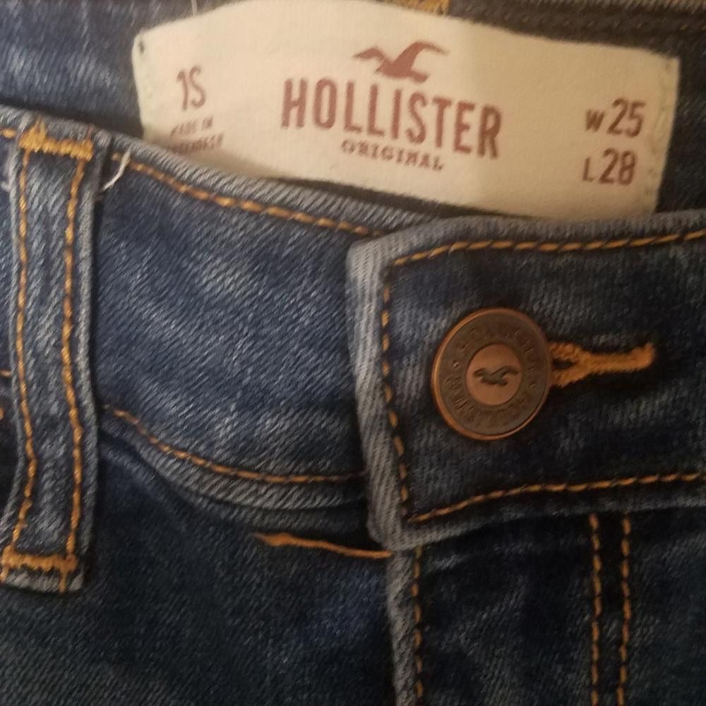 Designer Hollister Distressed Jeans High Rise Super Skinny Size 1S Size 30" / US 8 / IT 44 - 4 Thumbnail