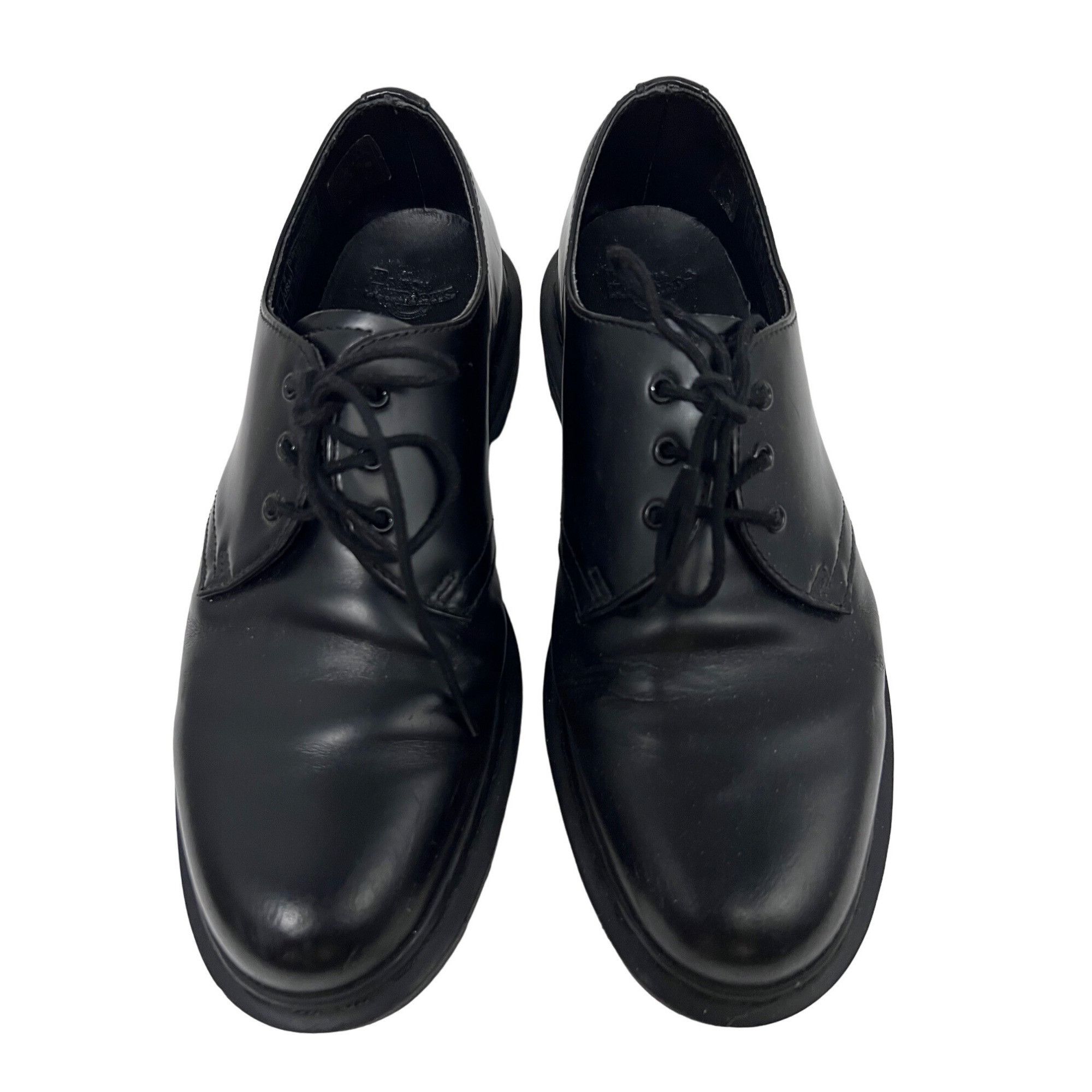 Dr. Martens Dr. Martens Mens Mono Black Nappa Leather Mens US 8 Oxford S Size US 8 / EU 41 - 4 Thumbnail