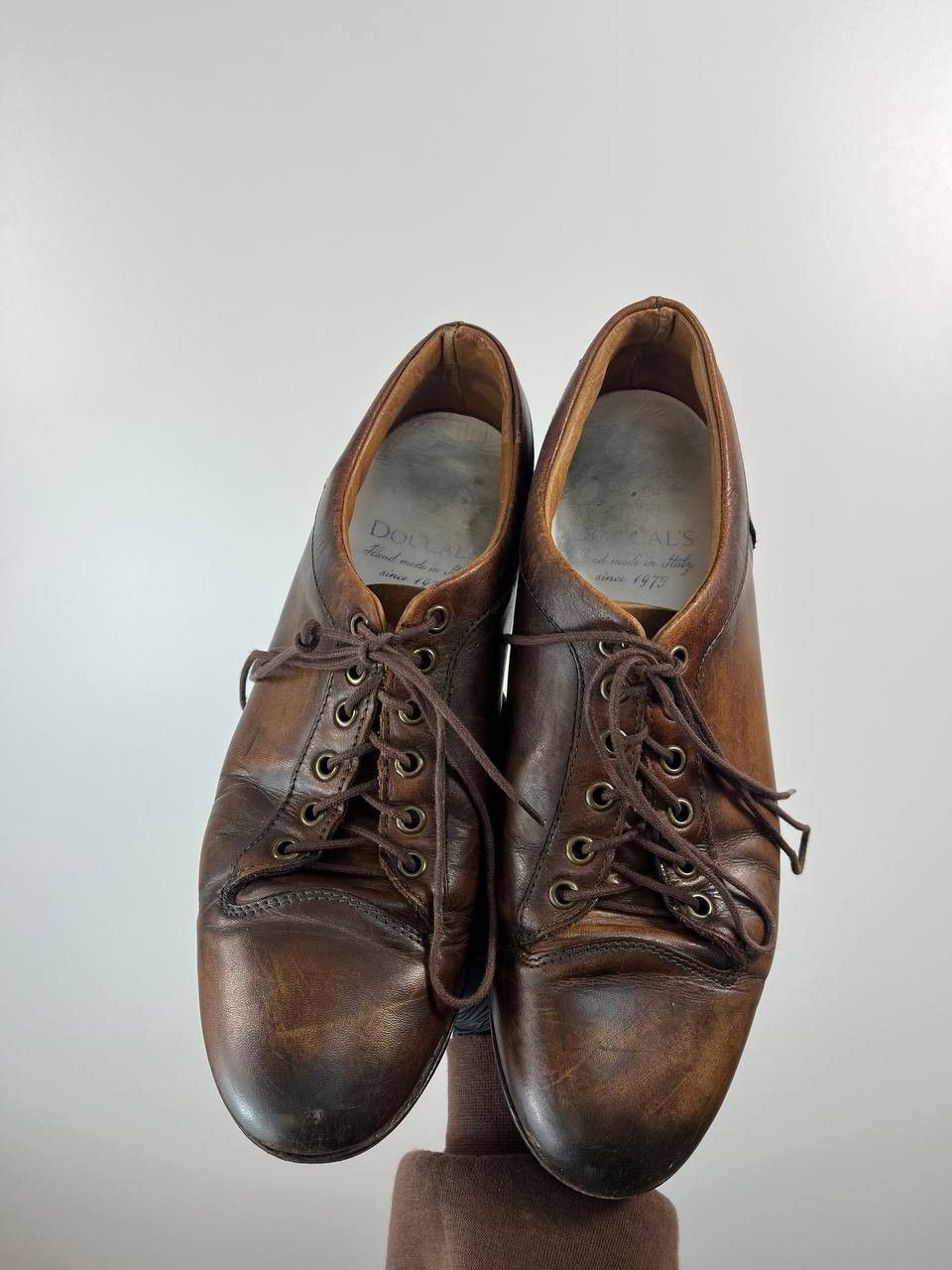 Doucal's Doucal's Leather Oxford Shoes Brown Handmade Size 40 Size US 7 / EU 40 - 1 Thumbnail