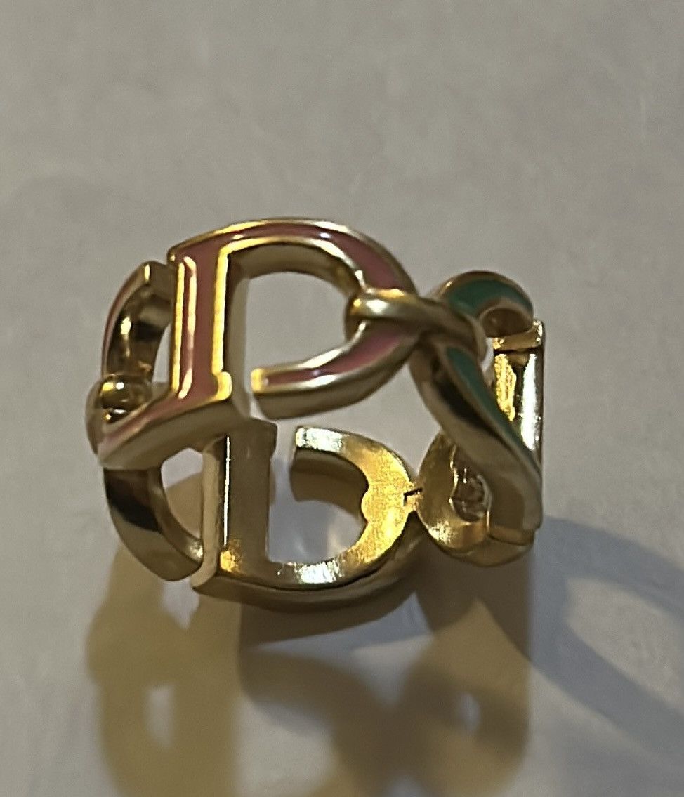 Dior Christian Dior 30 MONTAIGNE RING Gold-Finish Metal Lacquer Size ONE SIZE - 5 Thumbnail