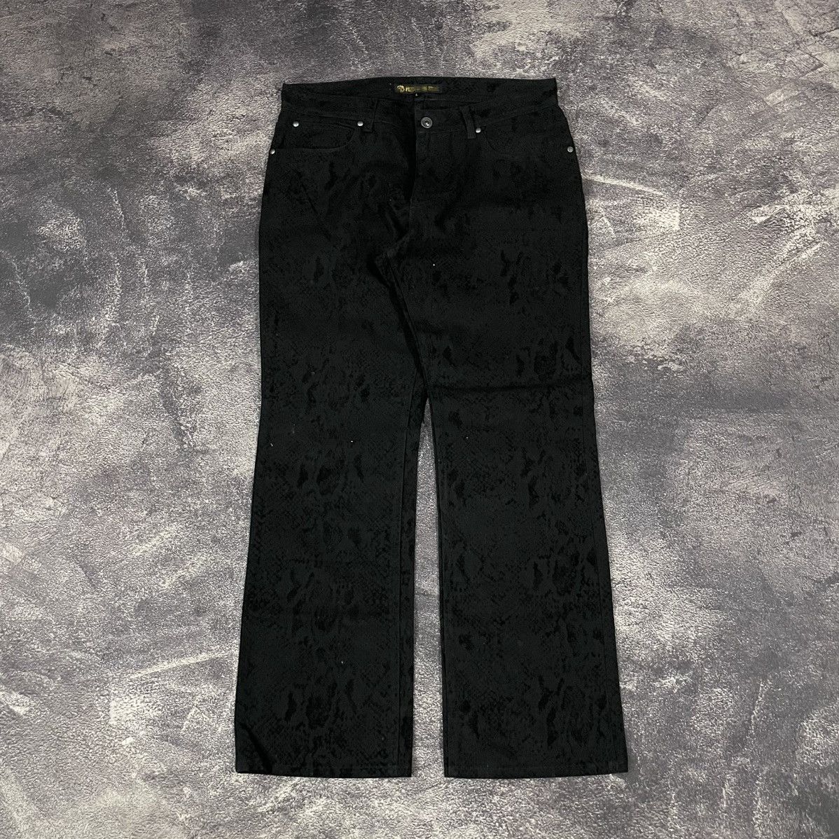 If Six Was Nine × Le Grande Bleu (L.G.B.) × Tornado Mart 90's Pazzo Denim Store Flared Jeans Size US 34 / EU 50 - 2 Thumbnail