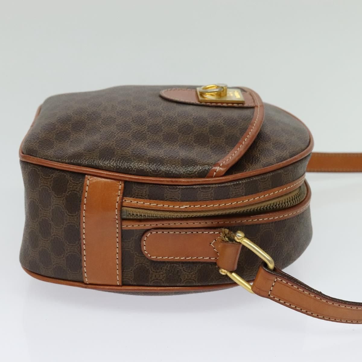 Celine CELINE Macadam Canvas Shoulder Bag Pvc Leather Brown Gold Size ONE SIZE - 5 Thumbnail