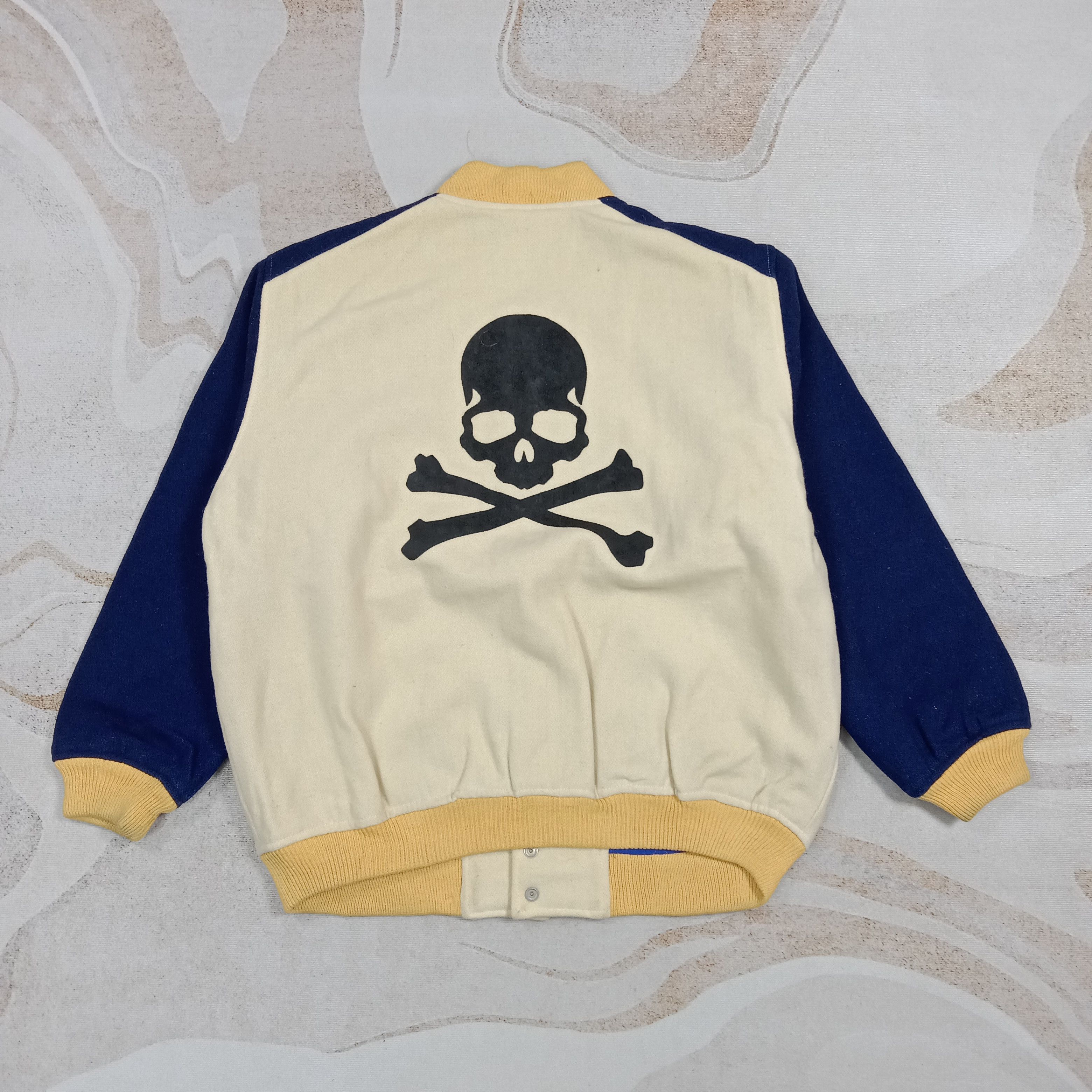 &SONS Sons Sports Skull Logo Varsity Jacket C275M25 Size US XL / EU 56 / 4 - 1 Thumbnail