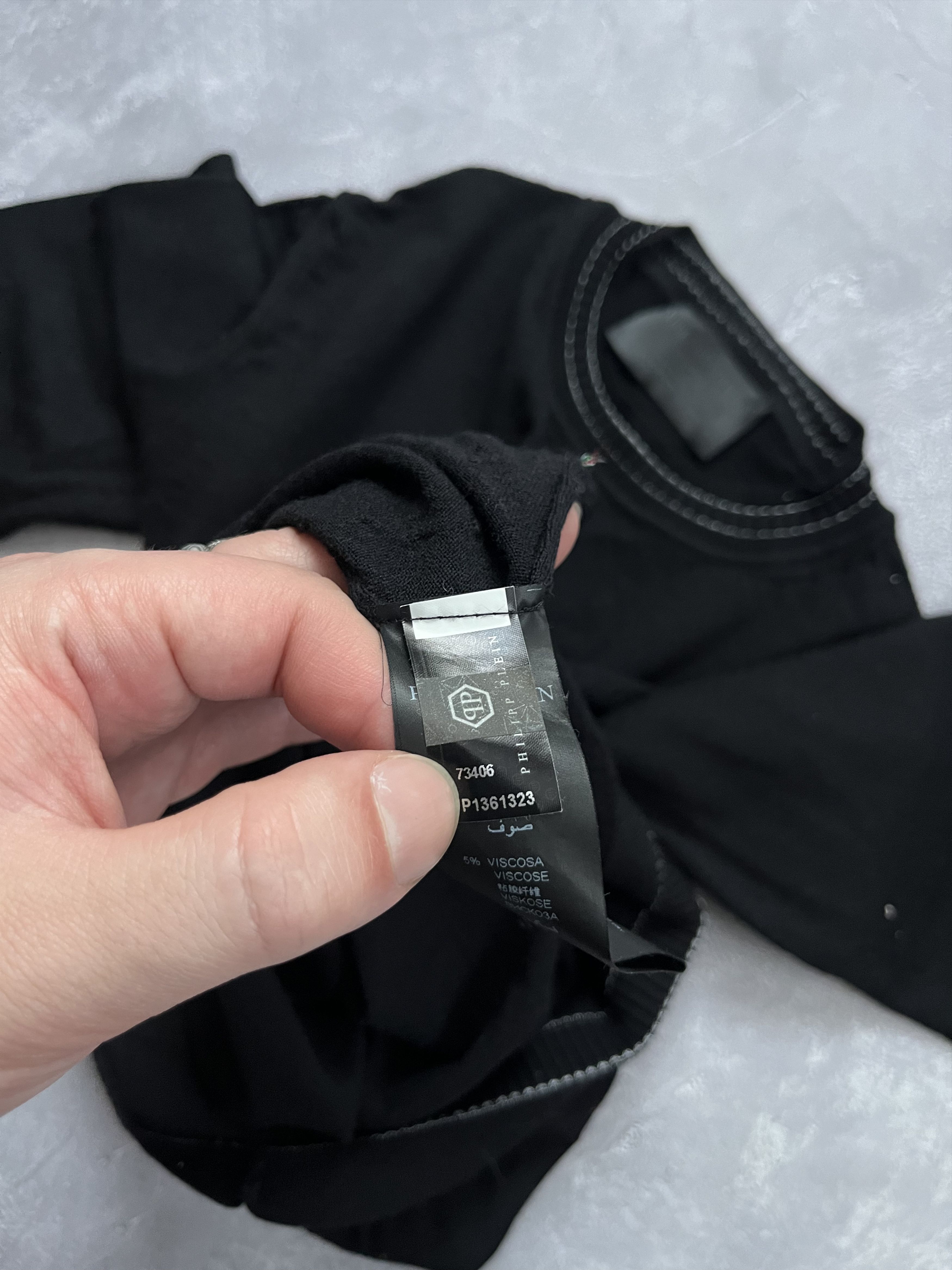 Philipp Plein PHILIPP PLEIN HOMME WOOL SWEATER BLACK CREWNECK Size US M / EU 48-50 / 2 - 13 Thumbnail