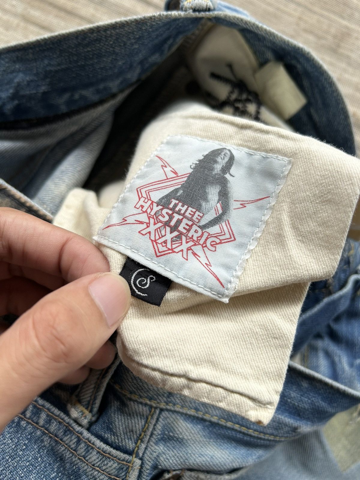 Hysteric Glamour × Japanese Brand Vtg HYSTERIC GLAMOUR XXX Selvedge Distressed denim RARE☠️ Size US 31 - 22 Thumbnail