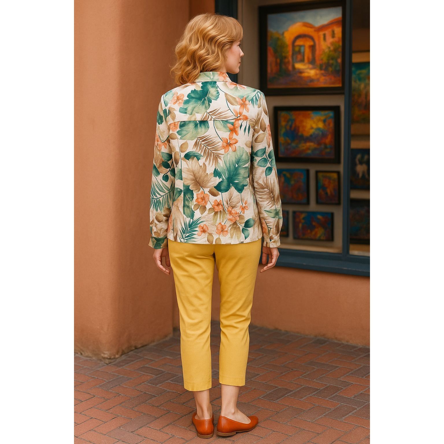 Other Alfred Dunner Size 12 Yellow Silk Blend Jacket Floral Trim T Size XL / US 12-14 / IT 48-50 - 5 Thumbnail