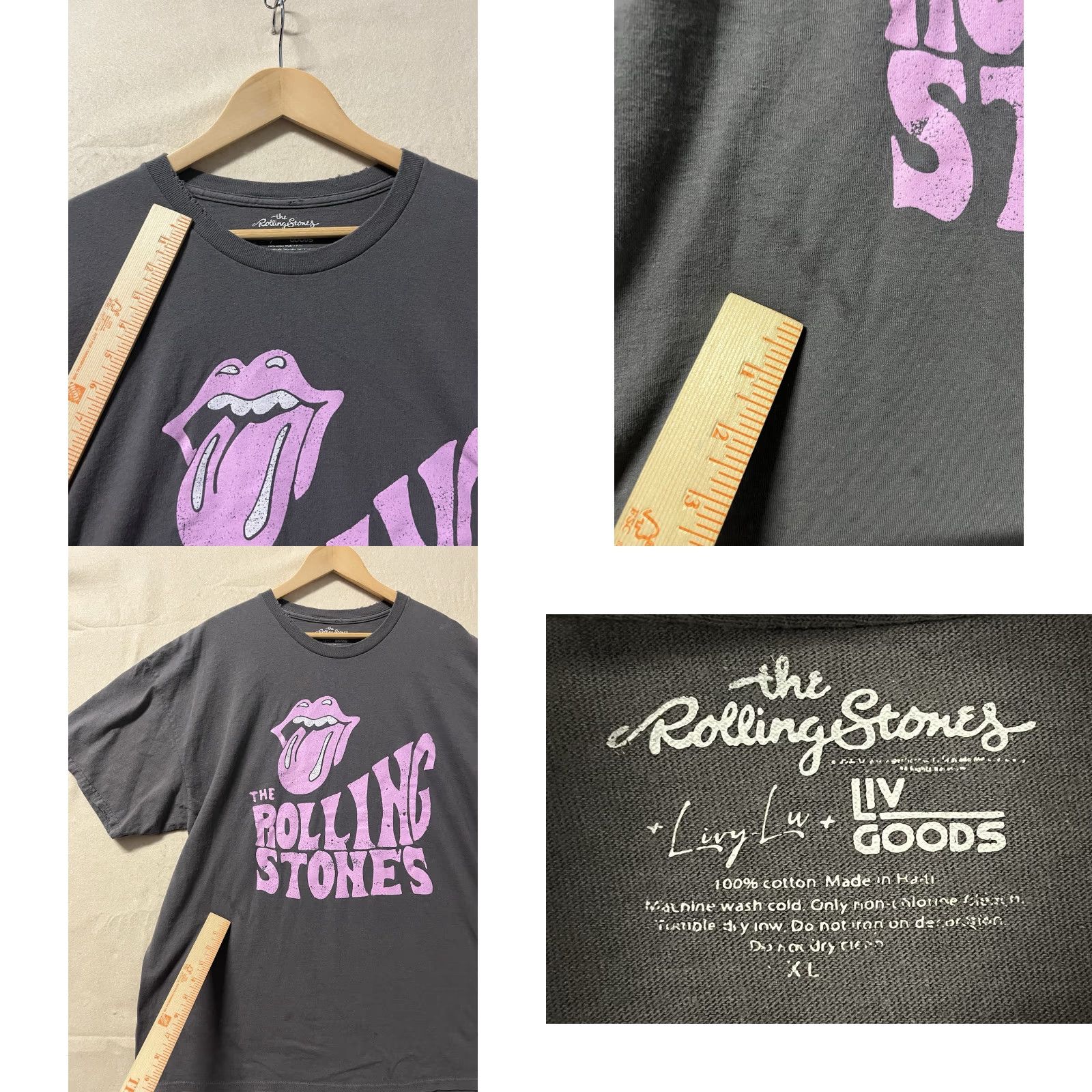 Vintage The Rolling Stones Graphic T Shirt Gray XL Women's Short Sleeve Cotton Crew Neck Pullover Casual Music Flaws Size XL / US 12-14 / IT 48-50 - 9 Thumbnail