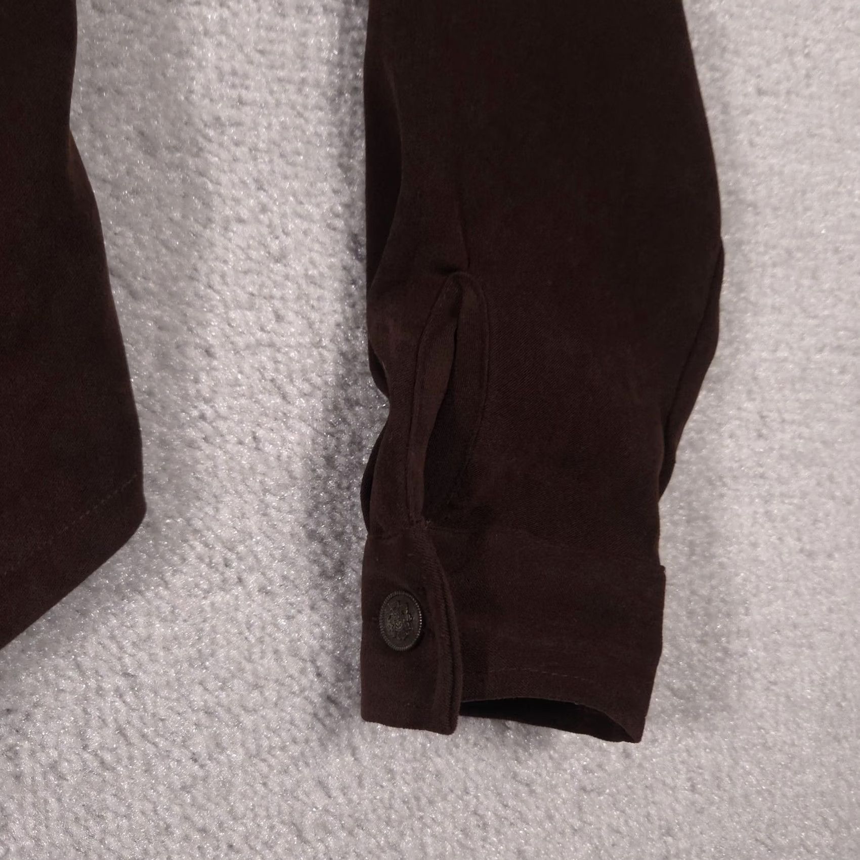 Vintage VINTAGE White Stag Jacket Womens M Brown Faux Suede Button Front Shirt Blazer Size M / US 6-8 / IT 42-44 - 4 Thumbnail
