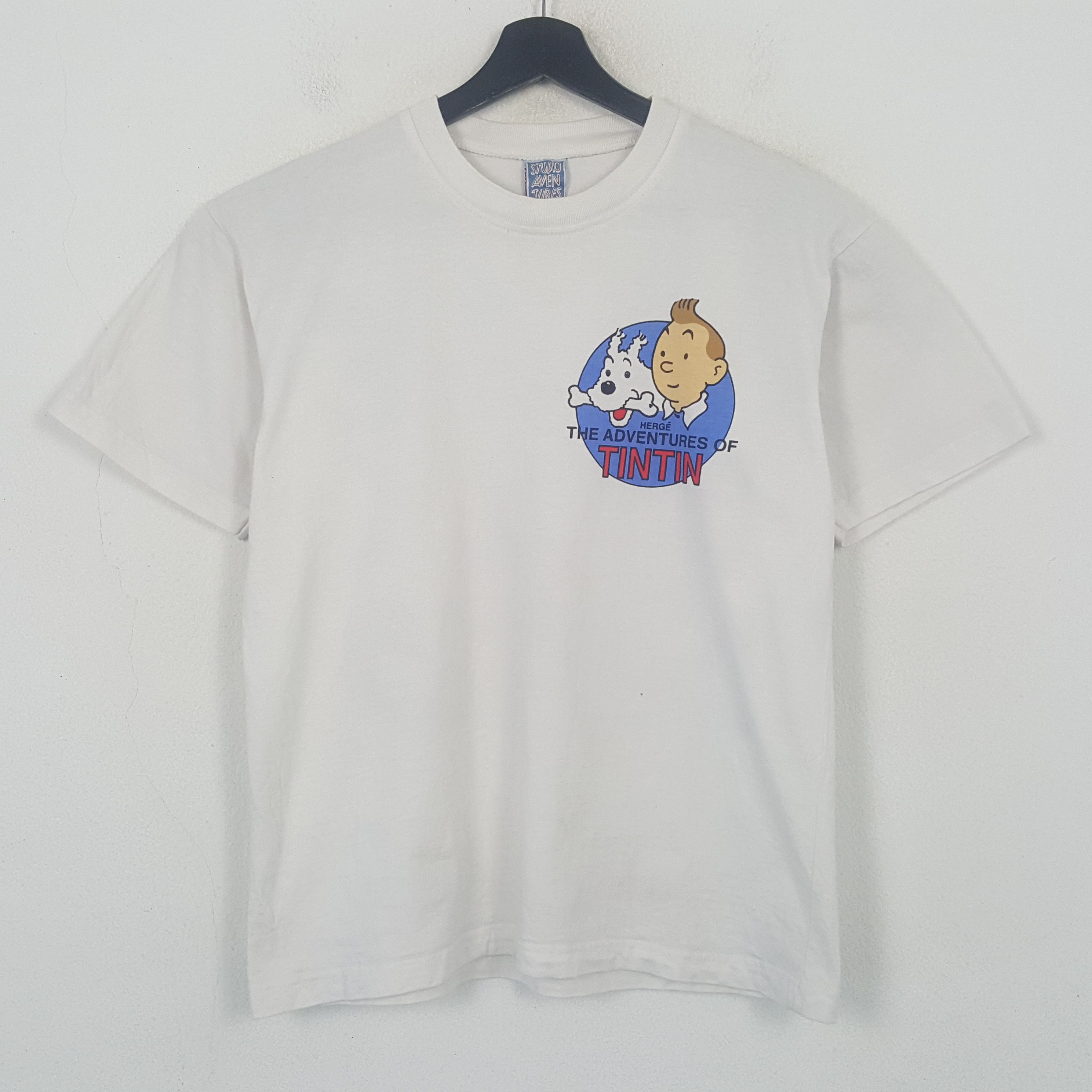 Vintage The Adventure of Tintin Cartoon Tshirt C294N64 Size US M / EU 48-50 / 2 - 3 Thumbnail