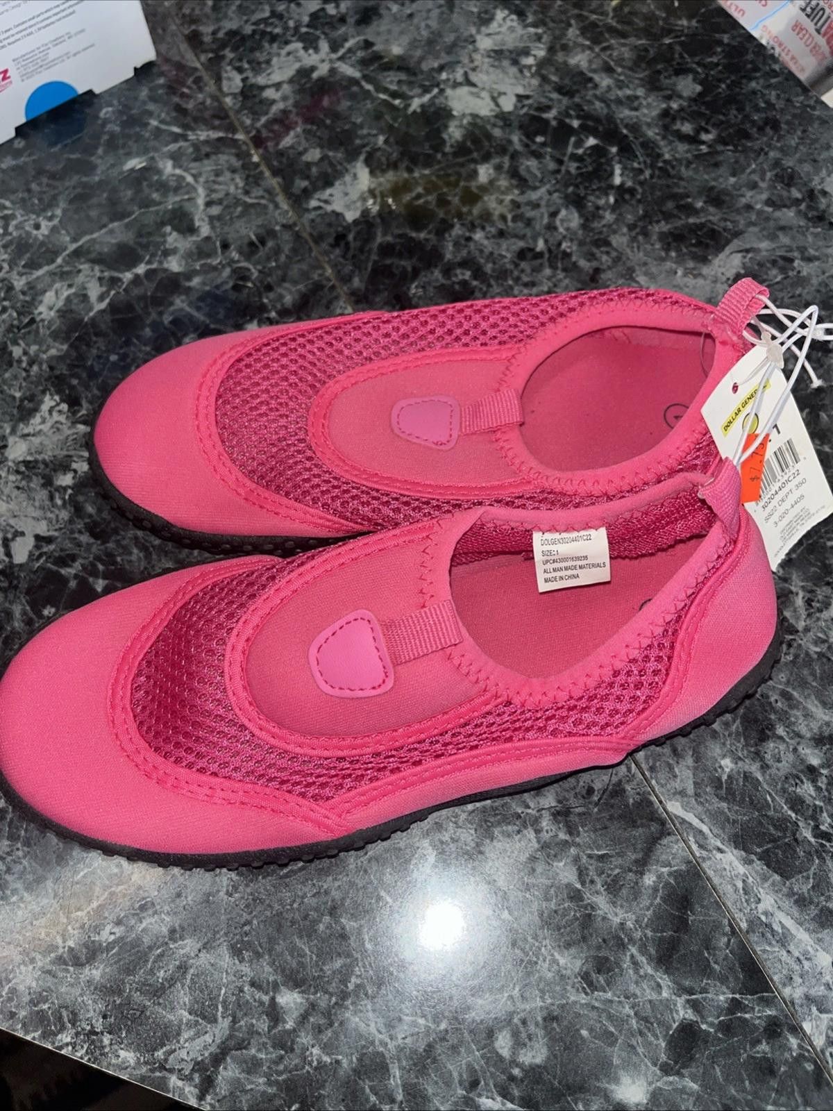 Other NWT Bobbie Brooks Girl's Mesh Water Shoes - SIZE 1 Pink Size ONE SIZE - 3 Thumbnail