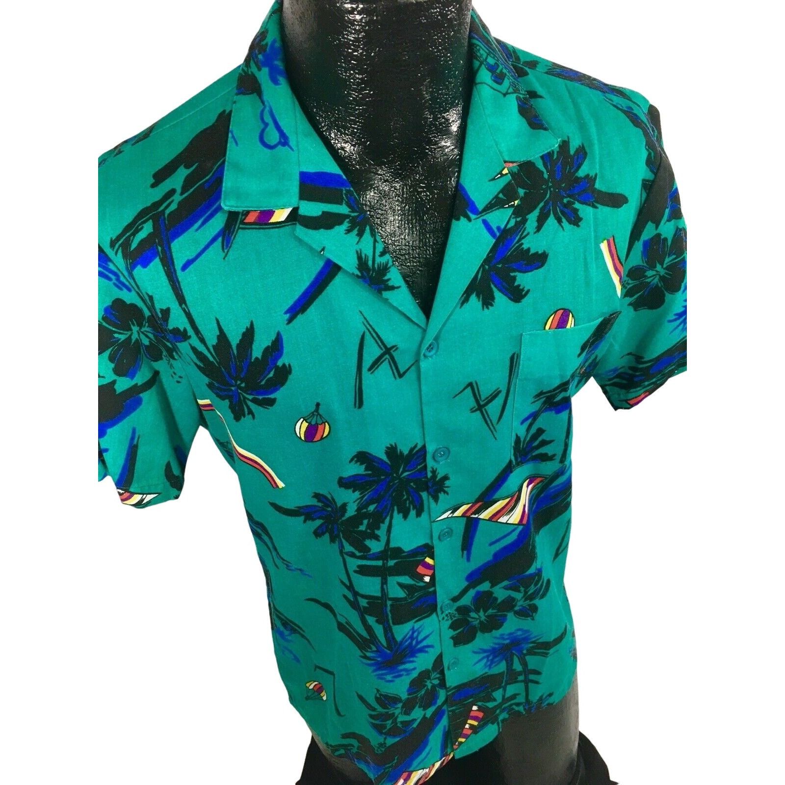 Other NoS Vtg CALIFORNIA Hawaiian RAINBOW SURFER Shirt Size US M / EU 48-50 / 2 - 1 Thumbnail