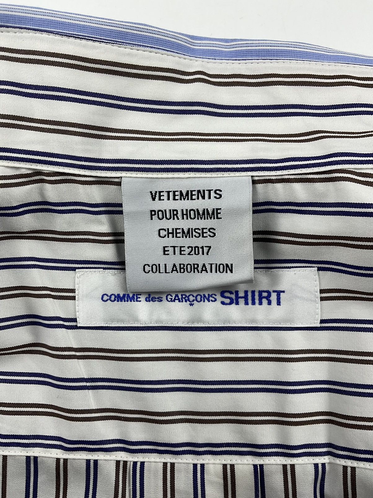 Comme des Garcons Vetements x CDG S/S'17 Double Layered Reversible Shirt Size US S / EU 44-46 / 1 - 9 Thumbnail