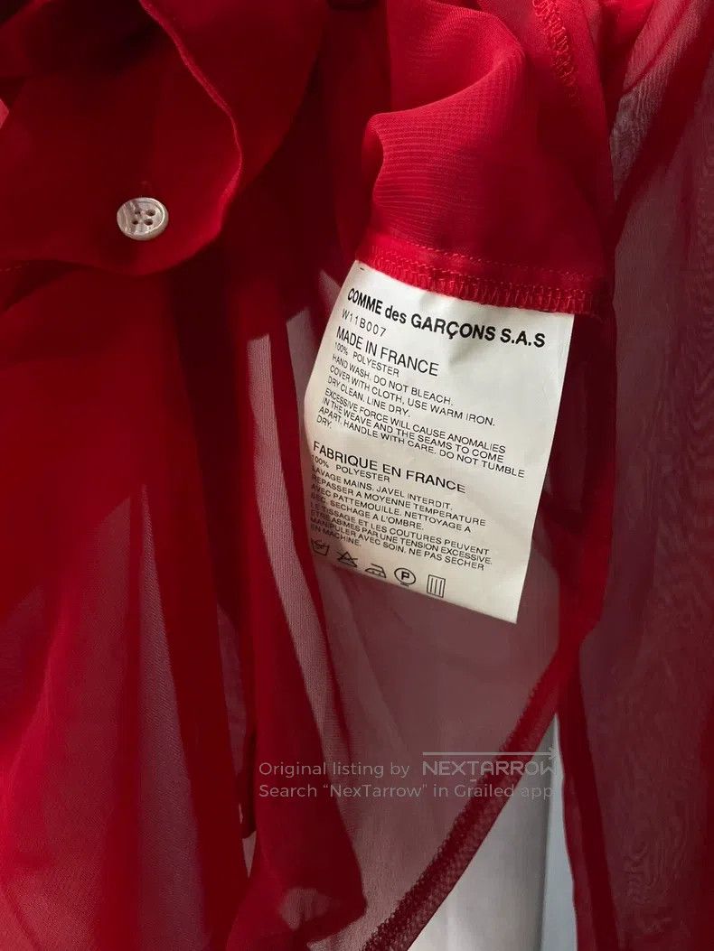 Comme des Garcons Comme Des Garcons Red ladies long-sleeved shirt Size XS / US 0-2 / IT 36-38 - 5 Thumbnail