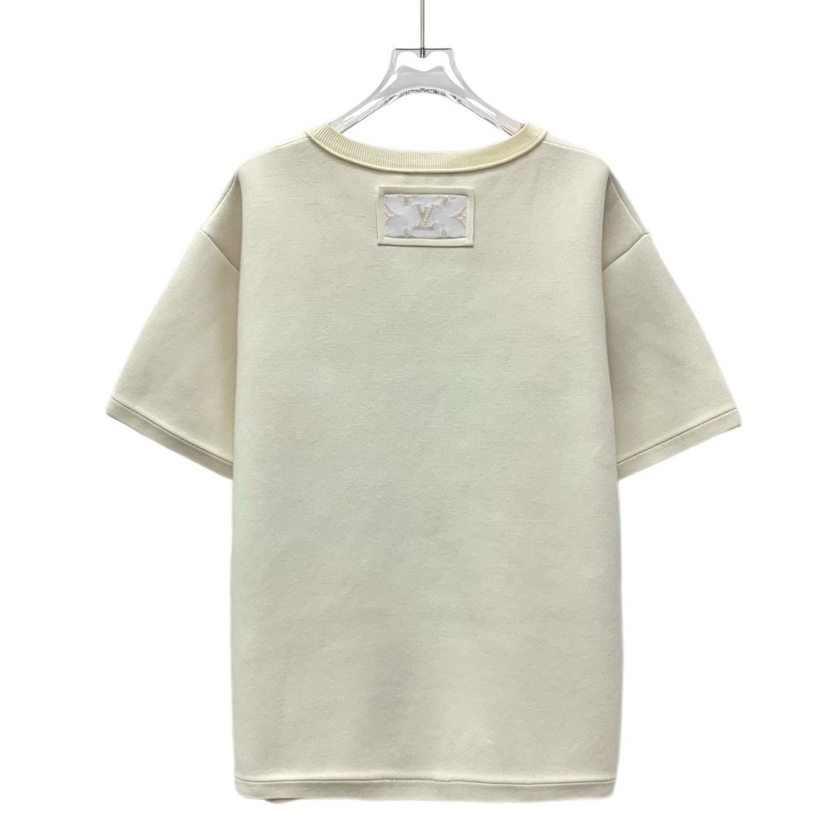 Louis Vuitton Louis Vuitton 24 Beige Logo Patchwork Sheep Wool T-Shirt Size M / US 6-8 / IT 42-44 - 2 Thumbnail