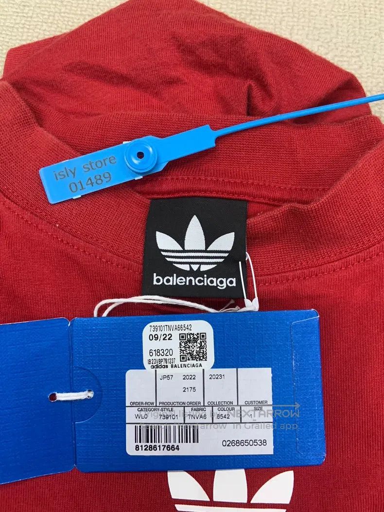 Balenciaga Balenciaga Three-stripe logo printed round neck short-slee Size US S / EU 44-46 / 1 - 4 Thumbnail