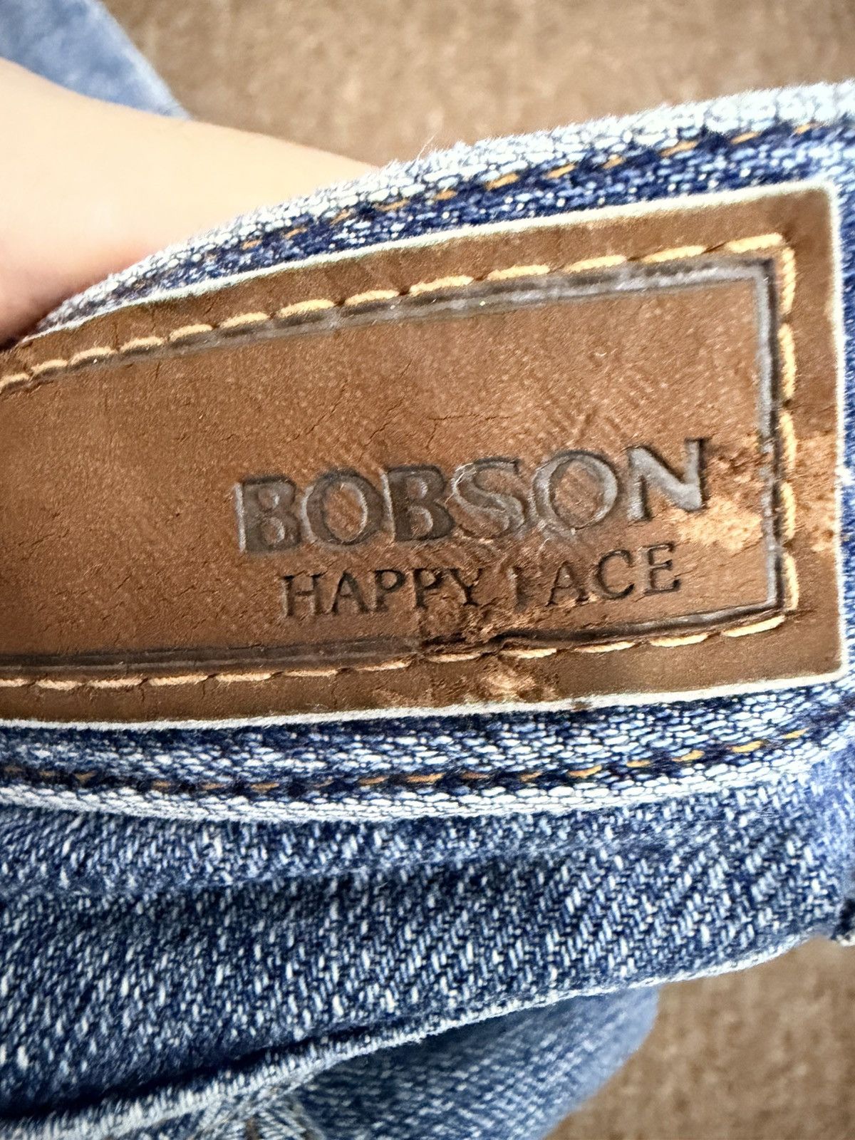 Japanese Brand Vintage Bobson Happy Face Jeans Denim Pants Size 28" / US 6 / IT 42 - 7 Thumbnail