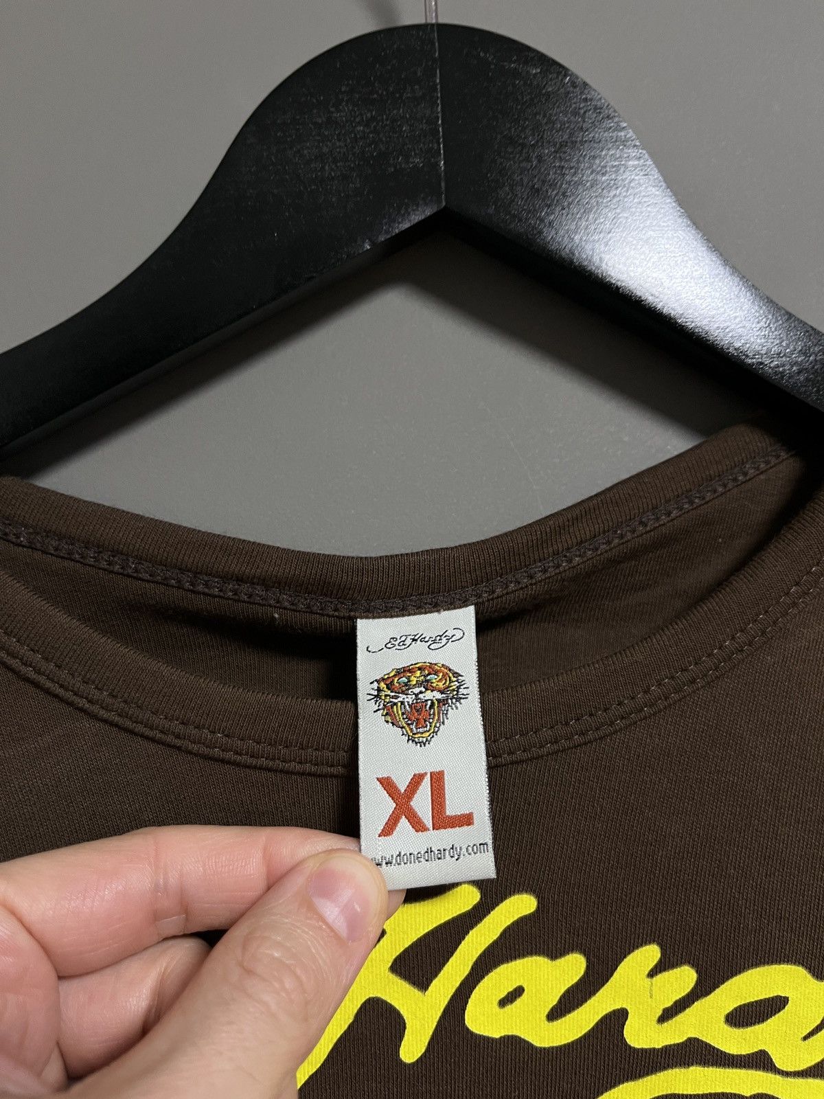 Christian Audigier × Ed Hardy Ed Hardy Panthera Print Y2K Brown Long Sleeve Size US XL / EU 56 / 4 - 3 Thumbnail