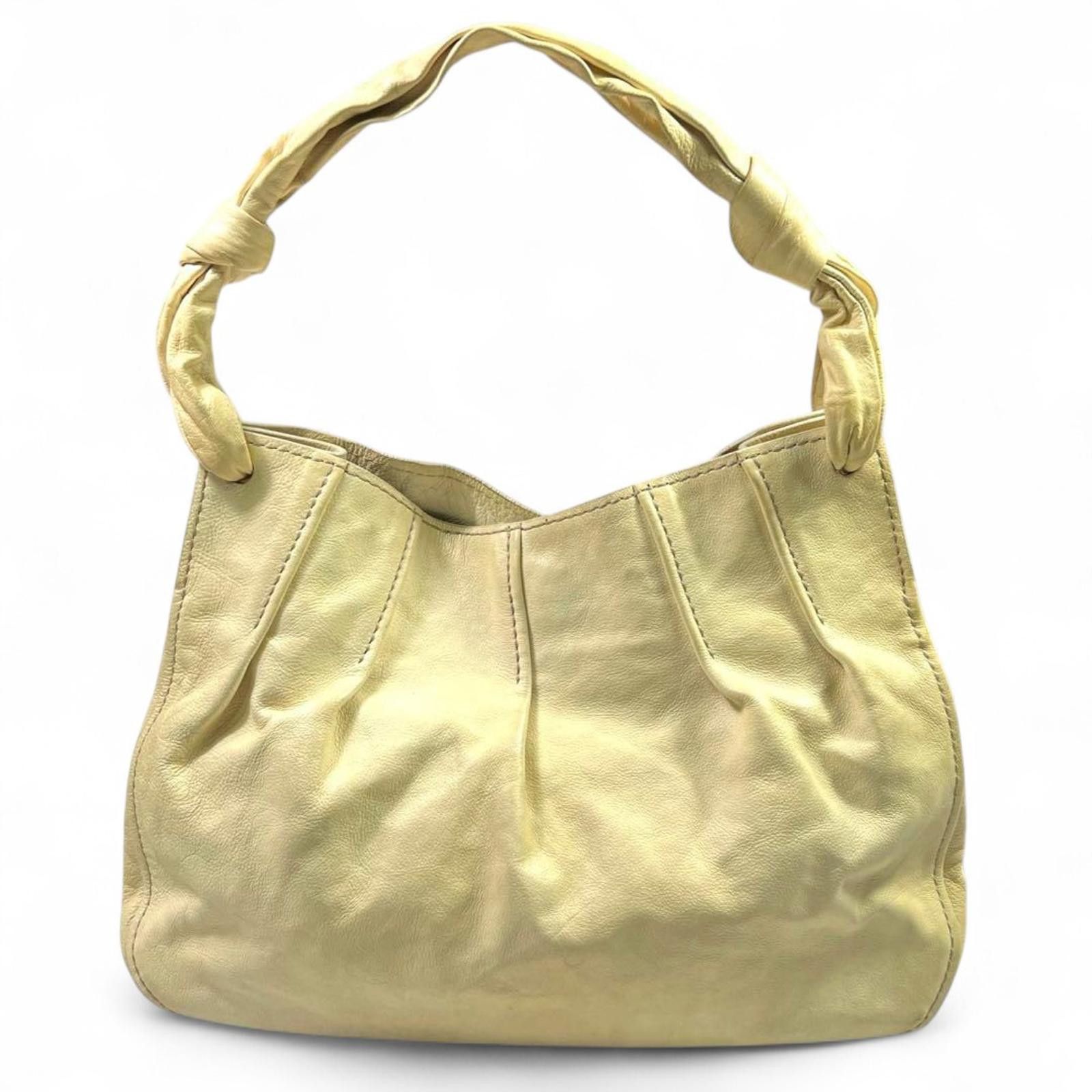 Miu Miu Miu Miu- Beige Leather Handbag with Knotted Handles Size ONE SIZE - 4 Thumbnail