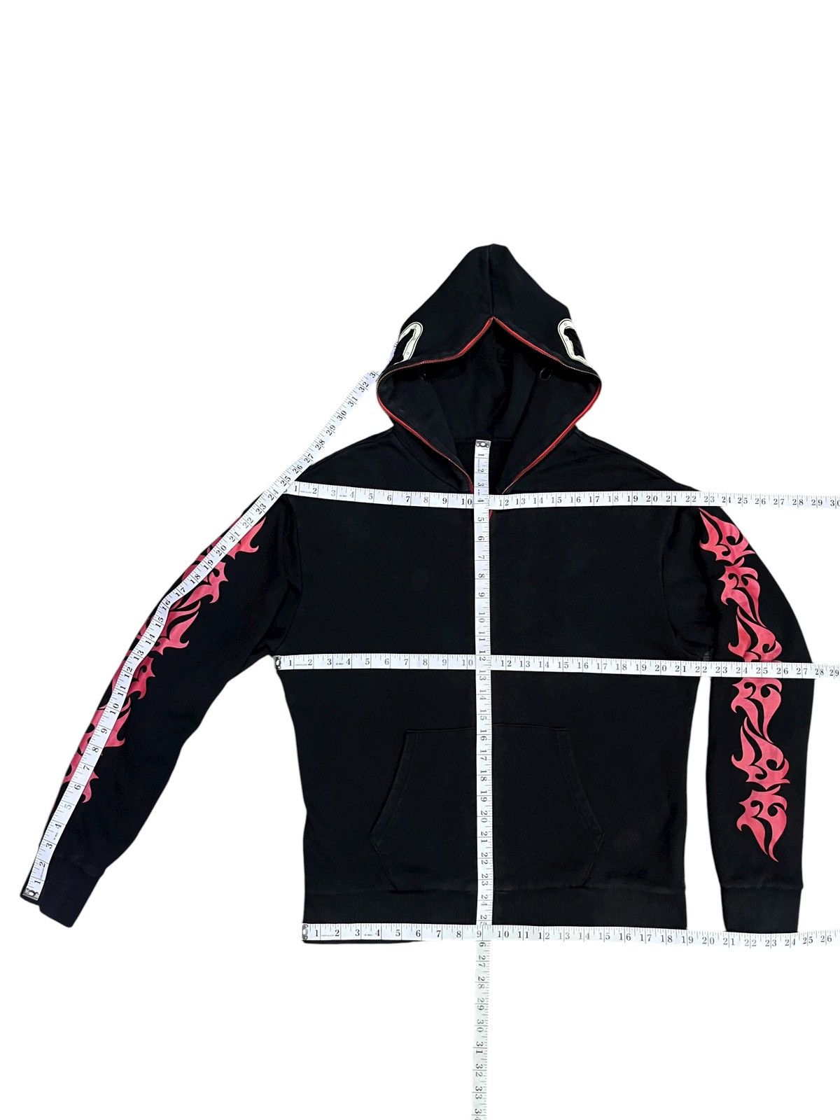 Tribal Streetwear Vintage Milk Tub Mask Full Zip Glow Hoodie Tribal Punk Japan Size US M / EU 48-50 / 2 - 13 Thumbnail