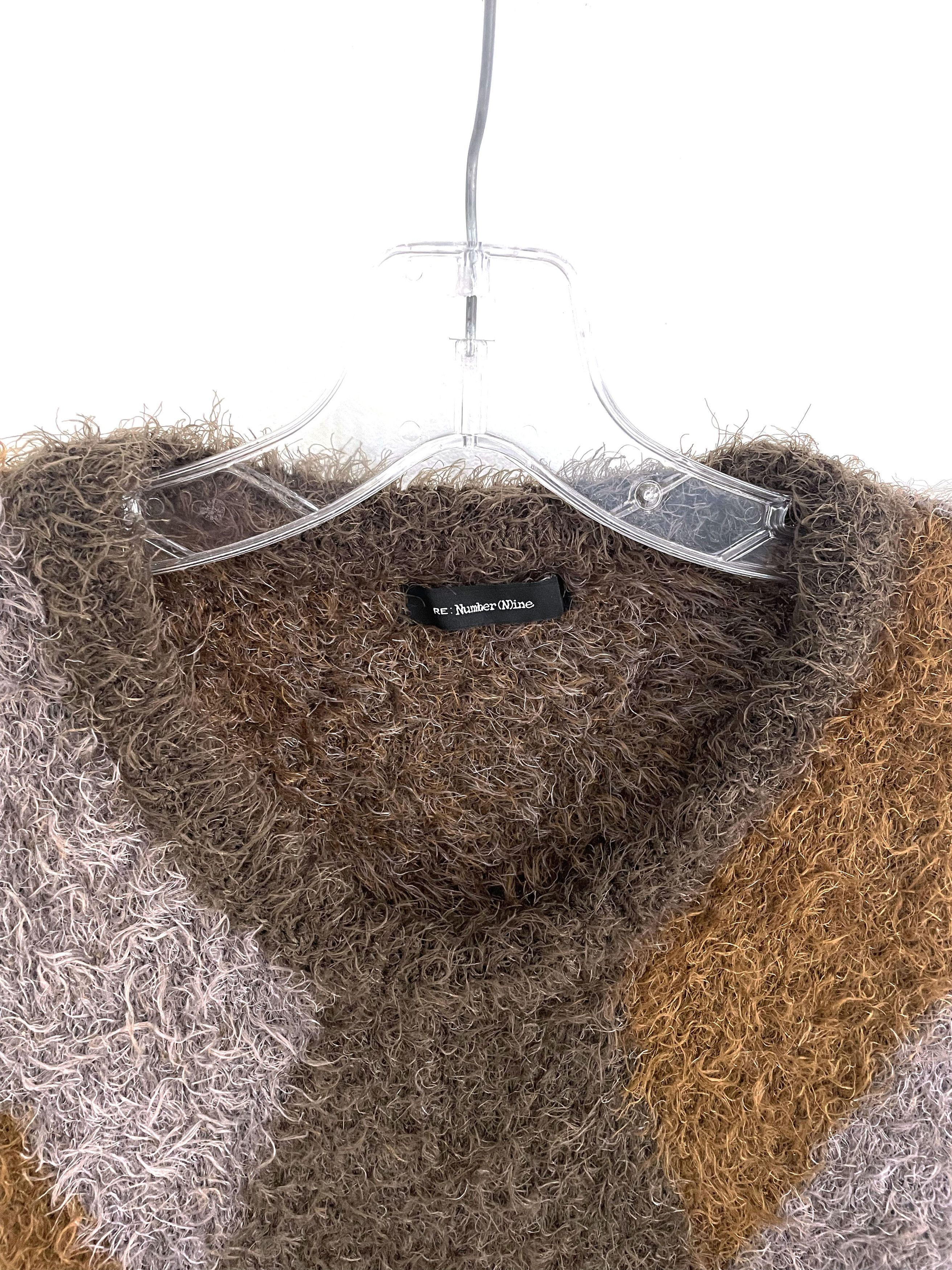 Number (N)ine Fuzzy Argyle Sweater Size US L / EU 52-54 / 3 - 3 Thumbnail