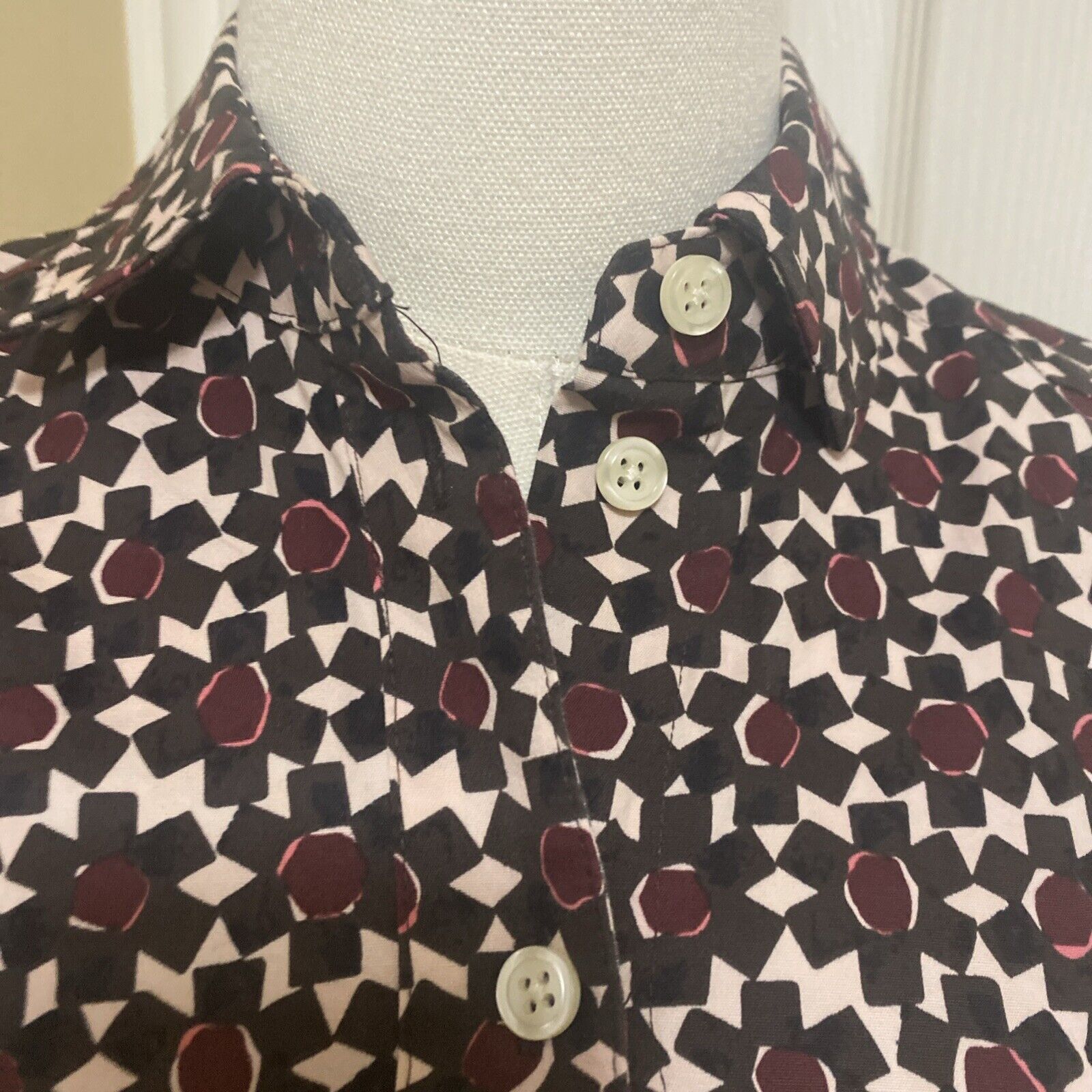 Kate Spade Kate Spade Geometric Sleeveless Peplum Top XS Size XS / US 0-2 / IT 36-38 - 2 Thumbnail