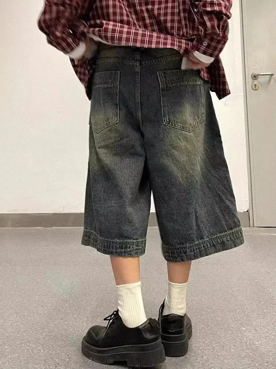 Japanese Brand Streetwear Retro Washed Blue Straight Jorts Shorts Size US 32 / EU 48 - 6 Thumbnail