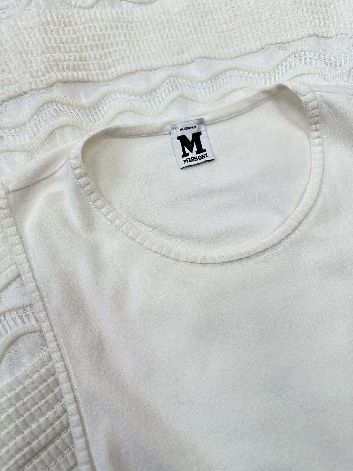 Missoni MISSONI White Jersey A-Line Mini Dress size 42 Women’s Size M / US 6-8 / IT 42-44 - 5 Thumbnail