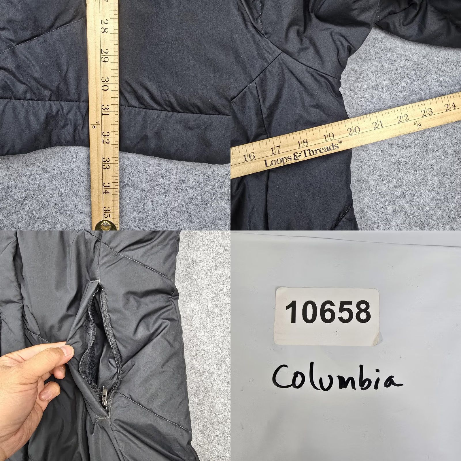Vintage Columbia Coat Womens Small Black Puffer Long Quilted Hooded Zip Pockets Warm Size S / US 4 / IT 40 - 8 Thumbnail
