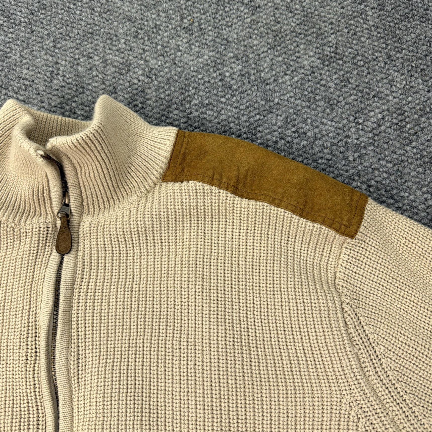 Orvis Orvis Jacket Mens XL Beige Full Zip Cotton Suede Shoulder Patches Bomber Size US XL / EU 56 / 4 - 2 Thumbnail