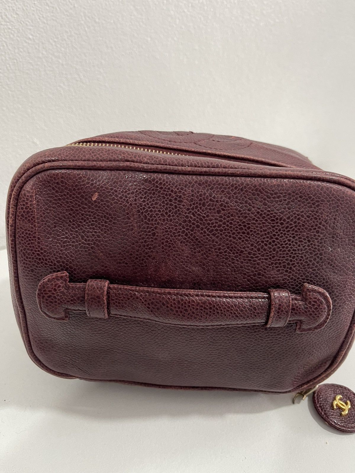 Chanel VINTAGE CHANEL CAVIAR LEATHER CASE COSMETIC BAG Size ONE SIZE - 6 Thumbnail