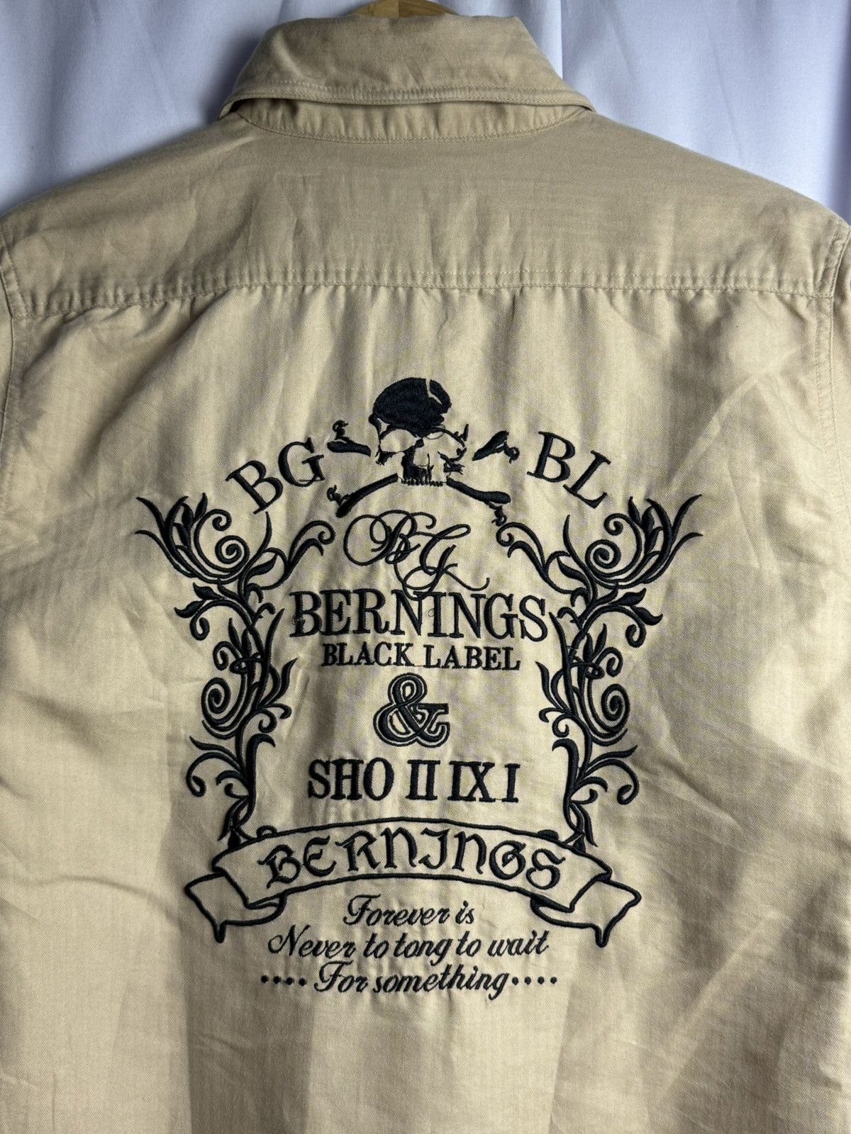 14th Addiction × GOSTAR DE FUGA × Japanese Brand Bernings Sho Shirt Button Japanese Skull Poem Size US M / EU 48-50 / 2 - 4 Thumbnail