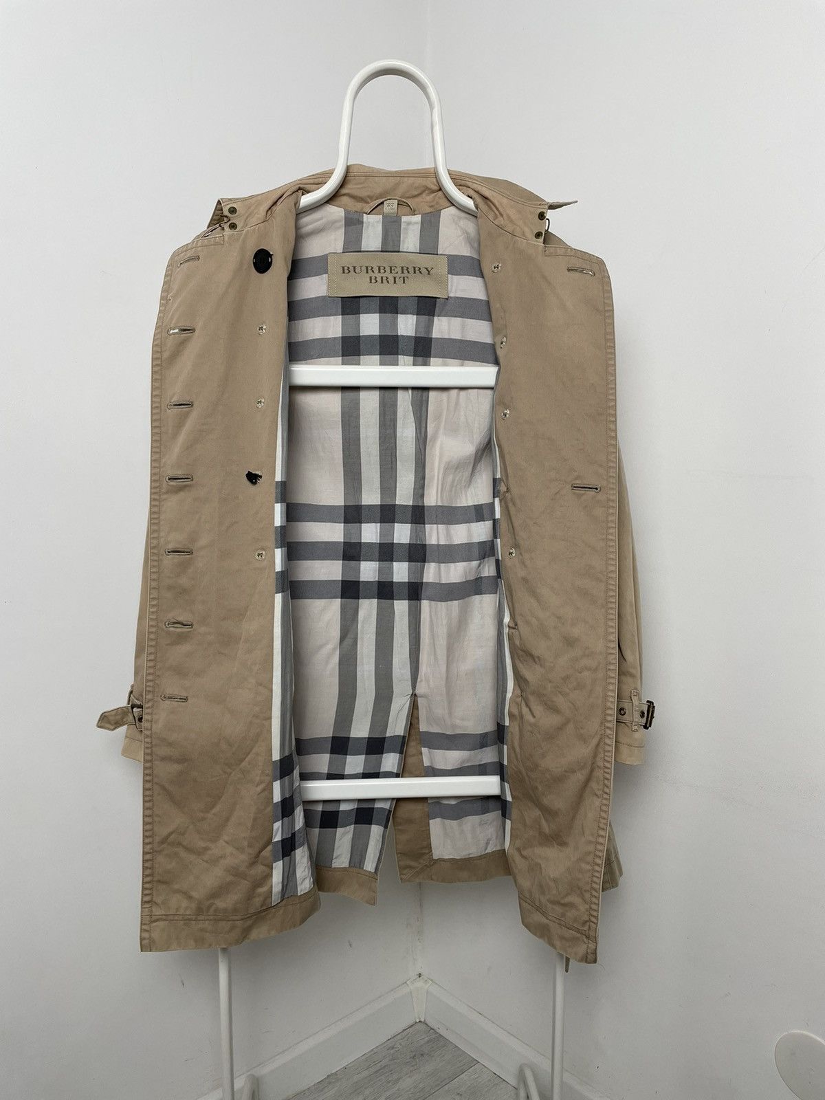 Burberry Burberry-Brit Trench Coat nova check Beige UK 10 USA 8 Size US XS / EU 42 / 0 - 6 Thumbnail