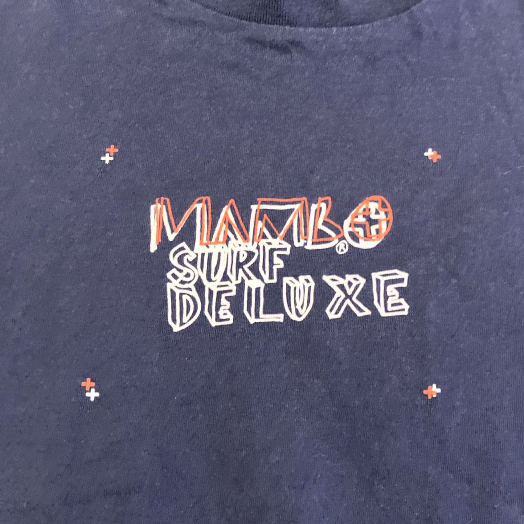 Mambo VINTAGE Mambo Surf Deluxe Big Logo T Shirt Men's M Medium Black Knit Cotton Jersey Crew Neck Short Sleeve Logo 80s 90s Art Surf de luxe Mens Size US M / EU 48-50 / 2 - 2 Thumbnail
