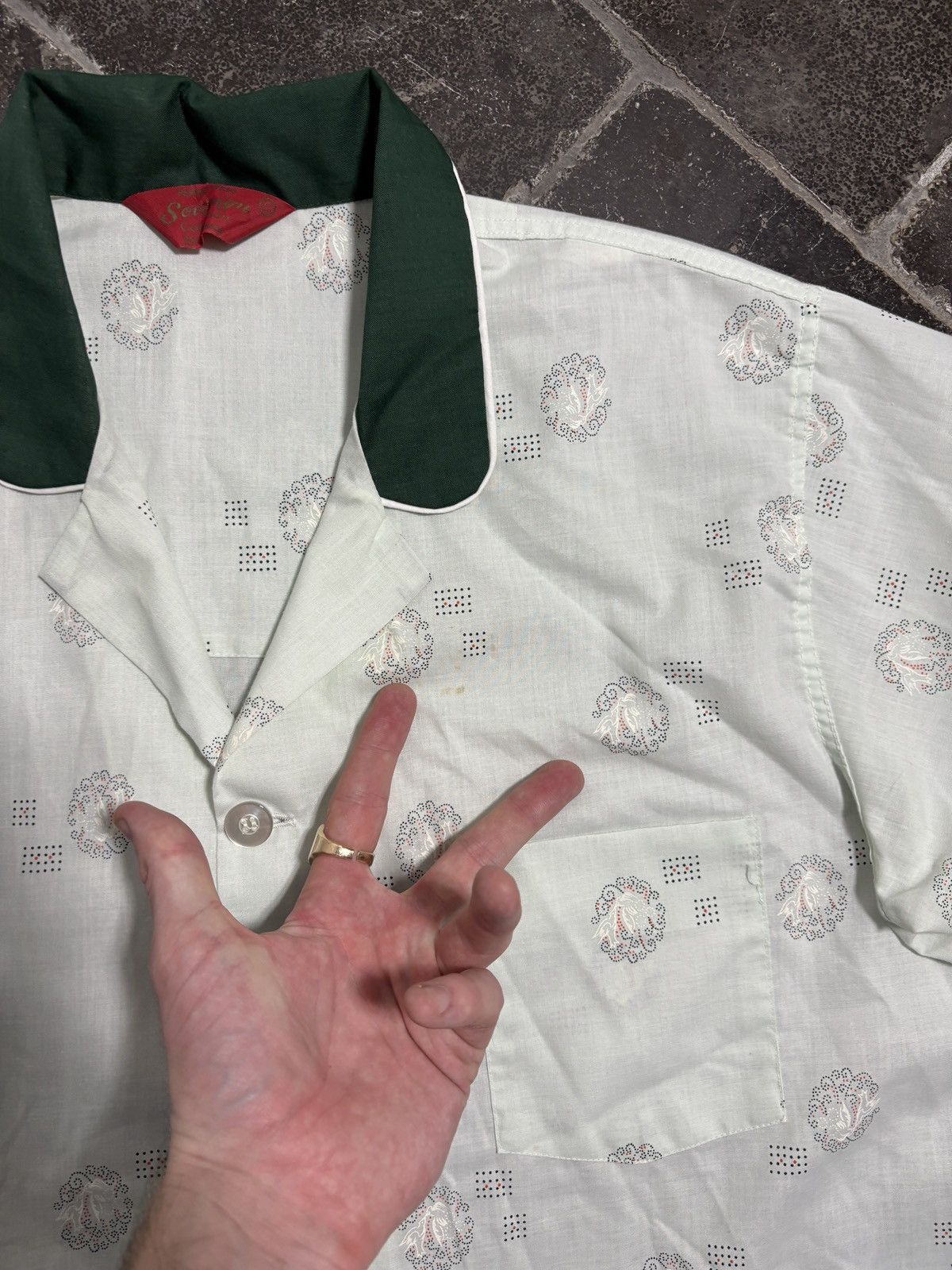 Vintage True Vintage Pajama Set 60s 70s Matching PJs Two Piece Suit Size US 32 / EU 48 - 3 Thumbnail
