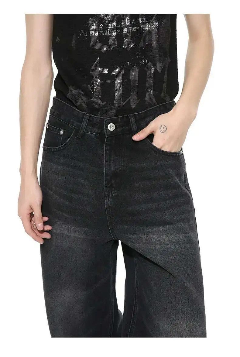 Japanese Brand Baggy Dark Blue Wide Leg Baggy Denim Jeans Size US 30 / EU 46 - 7 Thumbnail