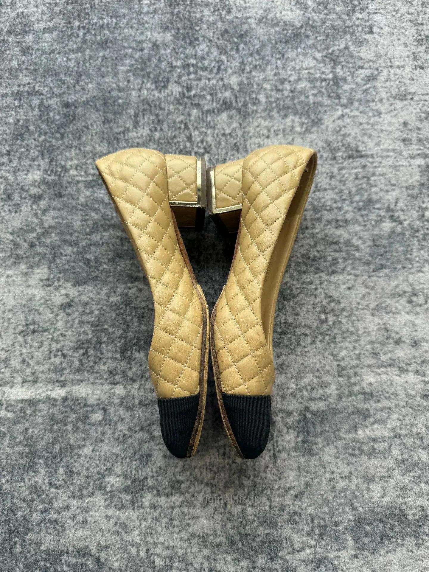 Chanel Chanel Nude Spliced High Heels. Size US 6.5 / IT 36.5 - 4 Thumbnail
