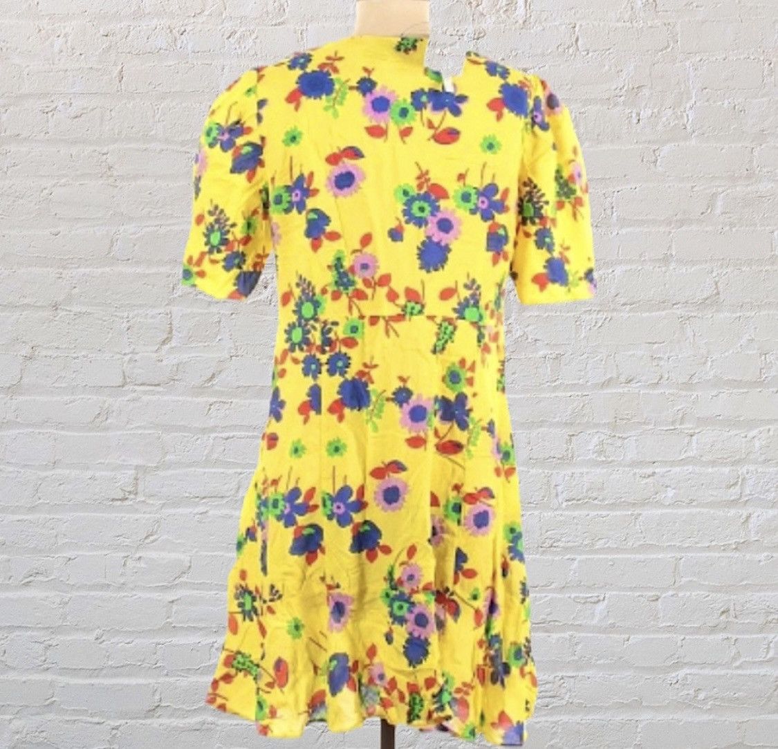 Asos ASOS FLORAL PRINT RUCHED FRONT ZIP UP MINI DRESS Size M / US 6-8 / IT 42-44 - 9 Thumbnail