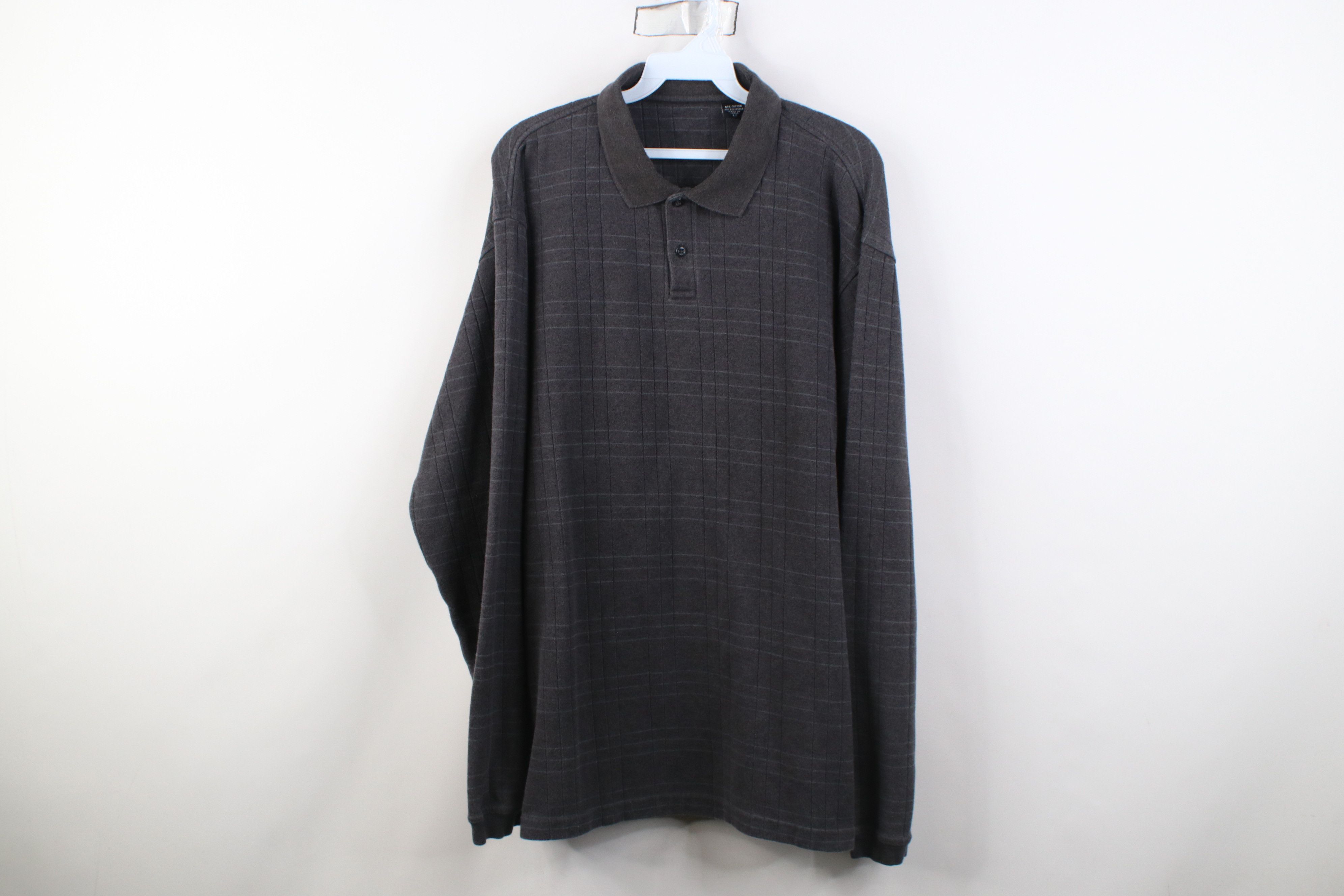 Vintage Vintage 90s Y2K Streetwear Knit Long Sleeve Rugby Polo Shirt Size US L / EU 52-54 / 3 - 1 Thumbnail