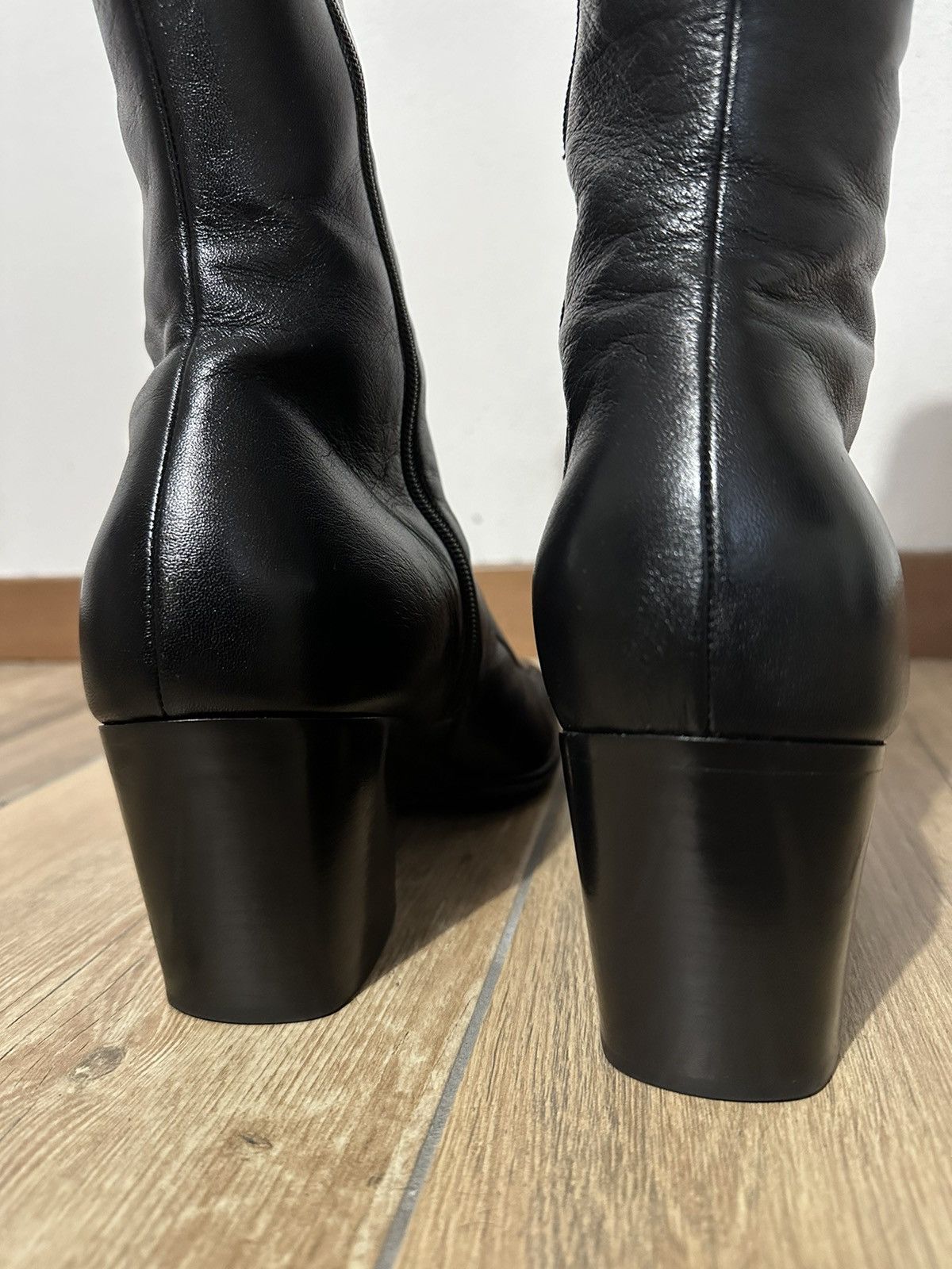 Anthony Vaccarello [43] FW23 70mm Otto Zip up high leather boots Size US 10 / EU 43 - 10 Thumbnail